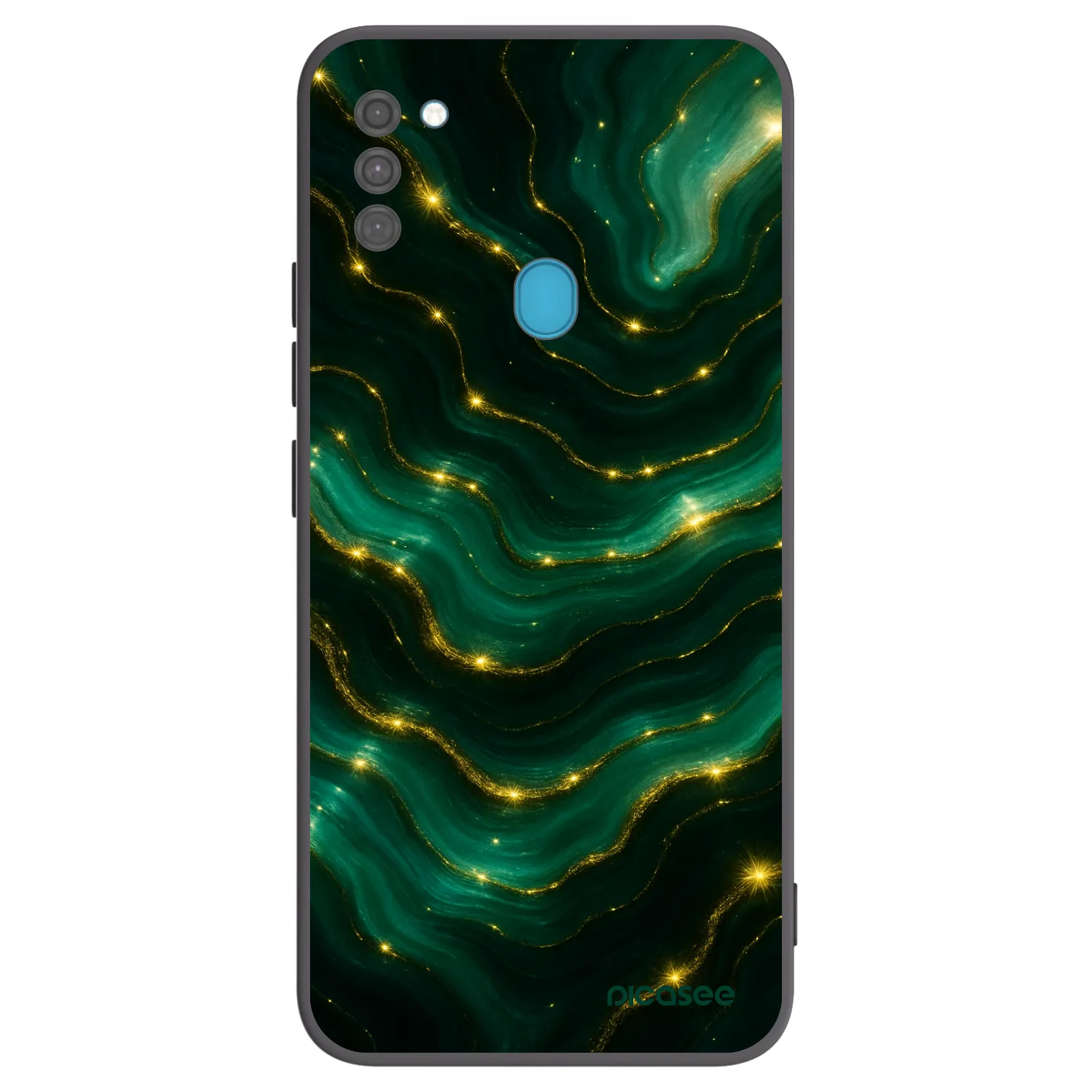 Picasee Μαύρη θήκη σιλικόνης για Samsung Galaxy M11 - Emerald