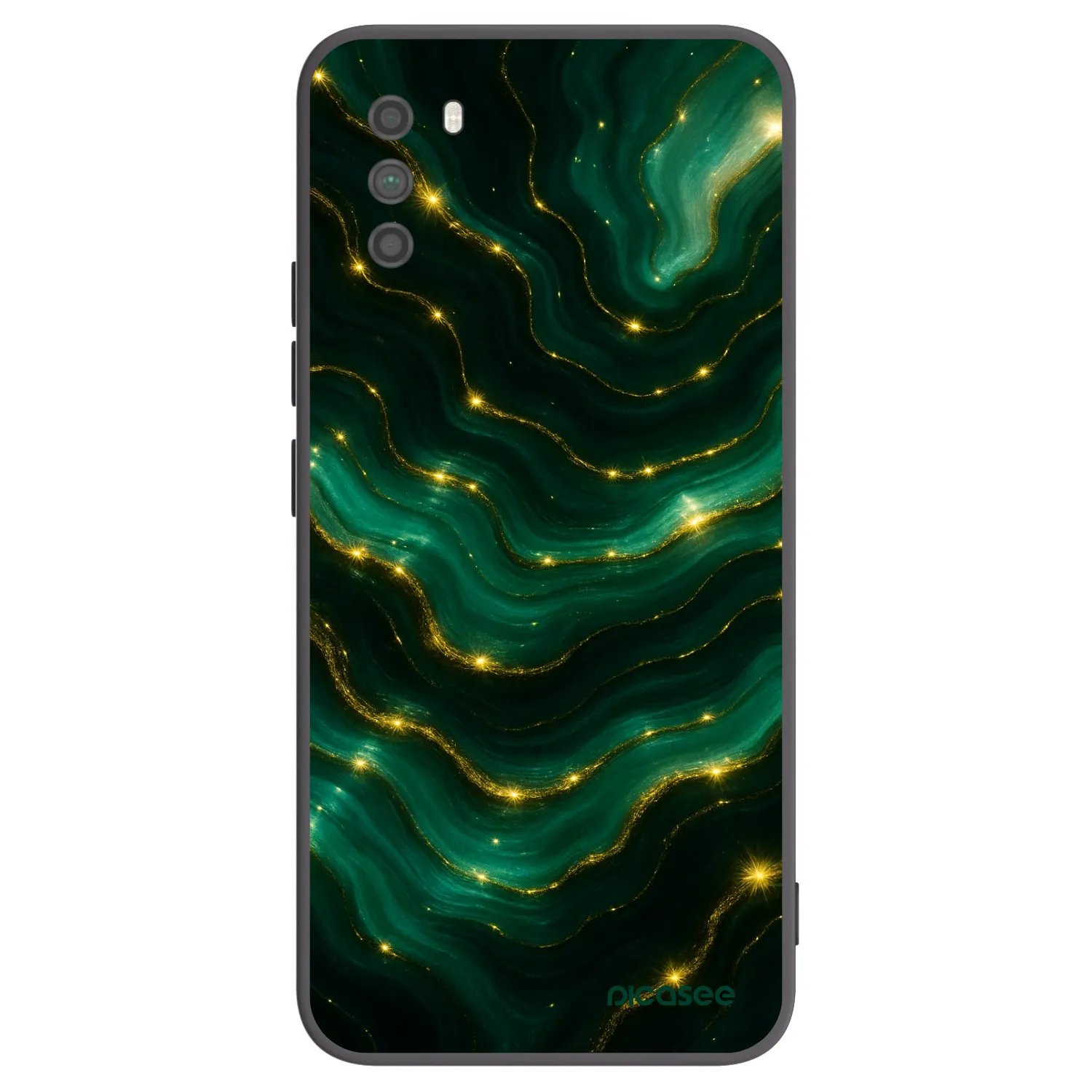 Picasee Μαύρη θήκη σιλικόνης για Xiaomi Poco M3 - Emerald
