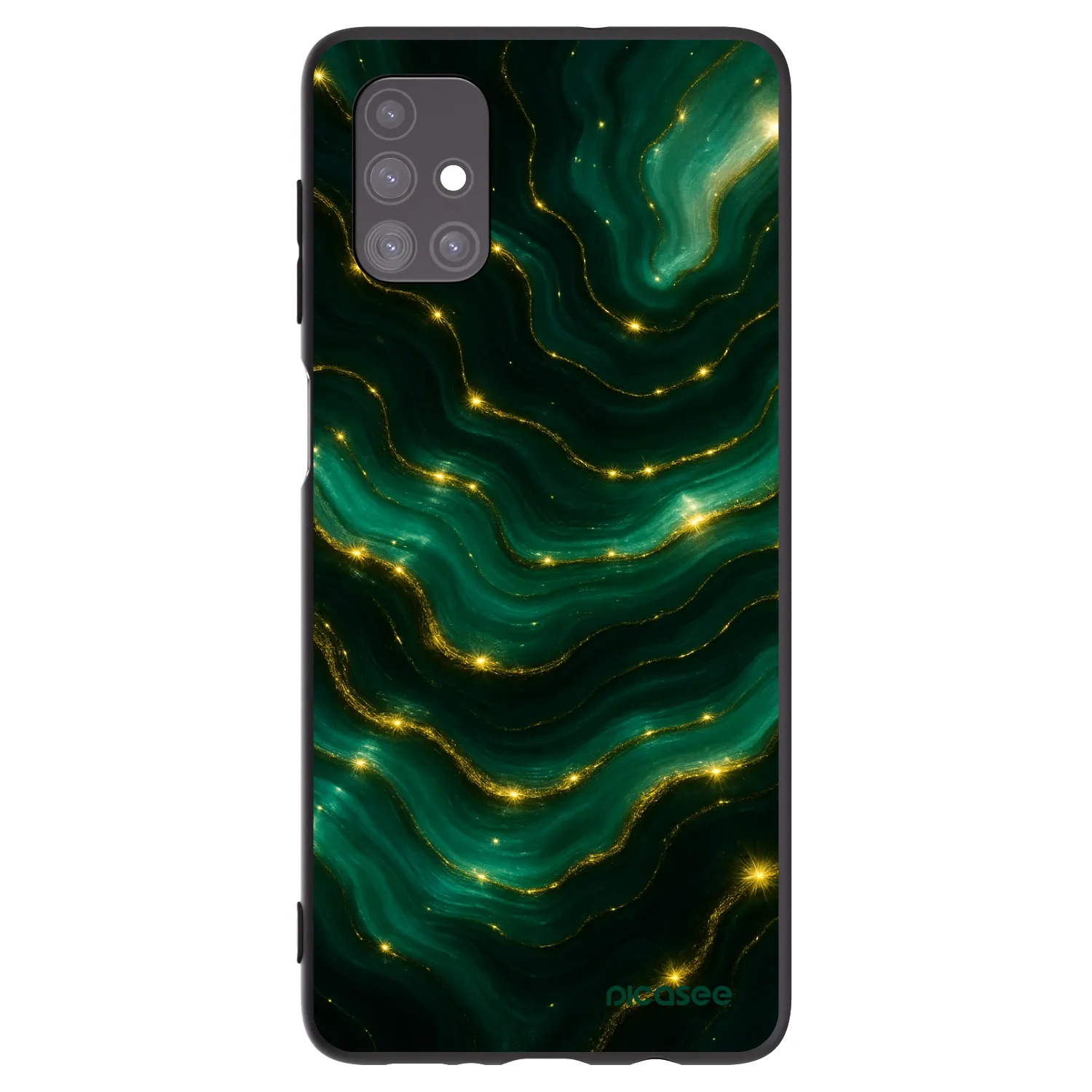 Picasee Μαύρη θήκη σιλικόνης για Samsung Galaxy M51 M515F - Emerald