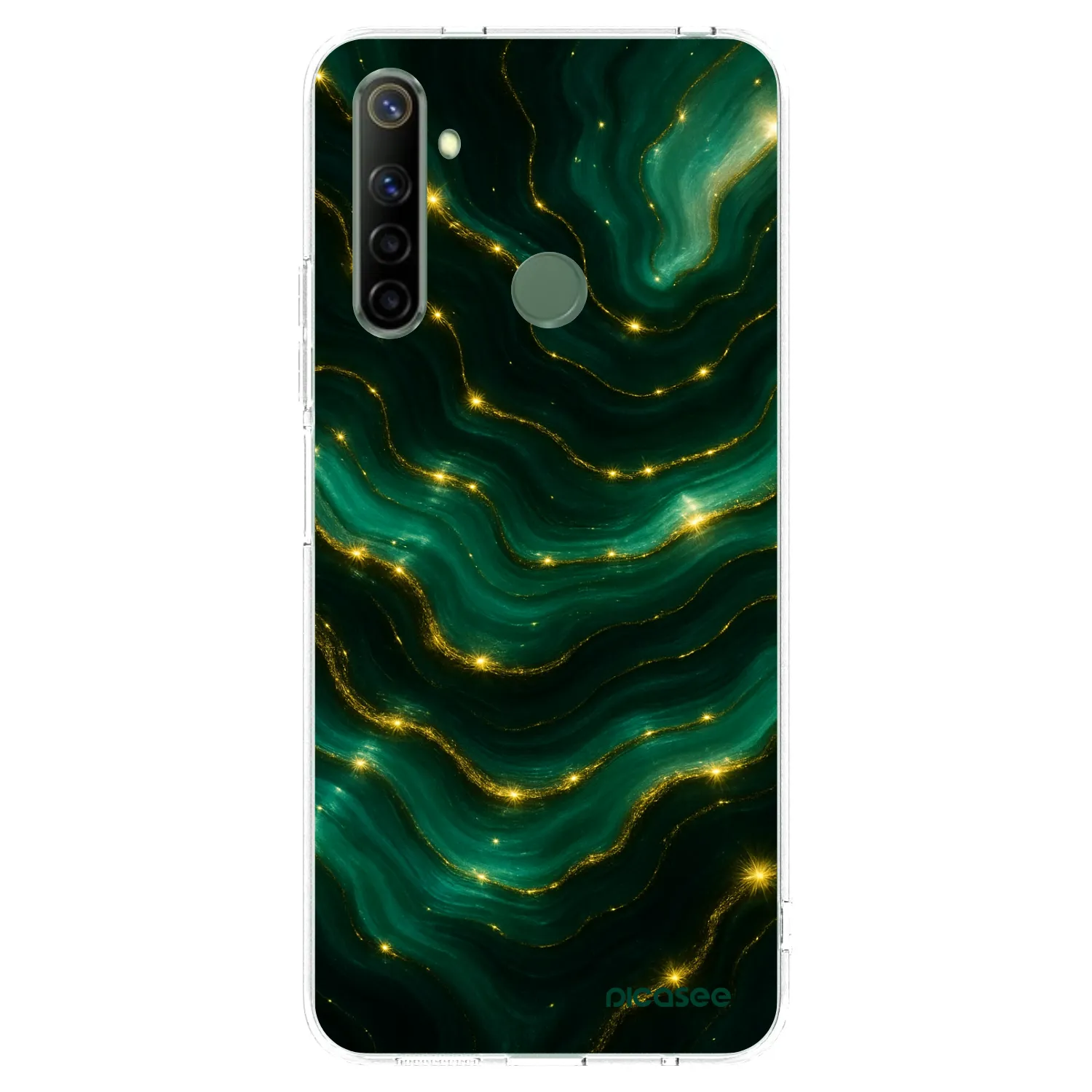 Picasee διαφανής θήκη σιλικόνης Realme 6i - Emerald