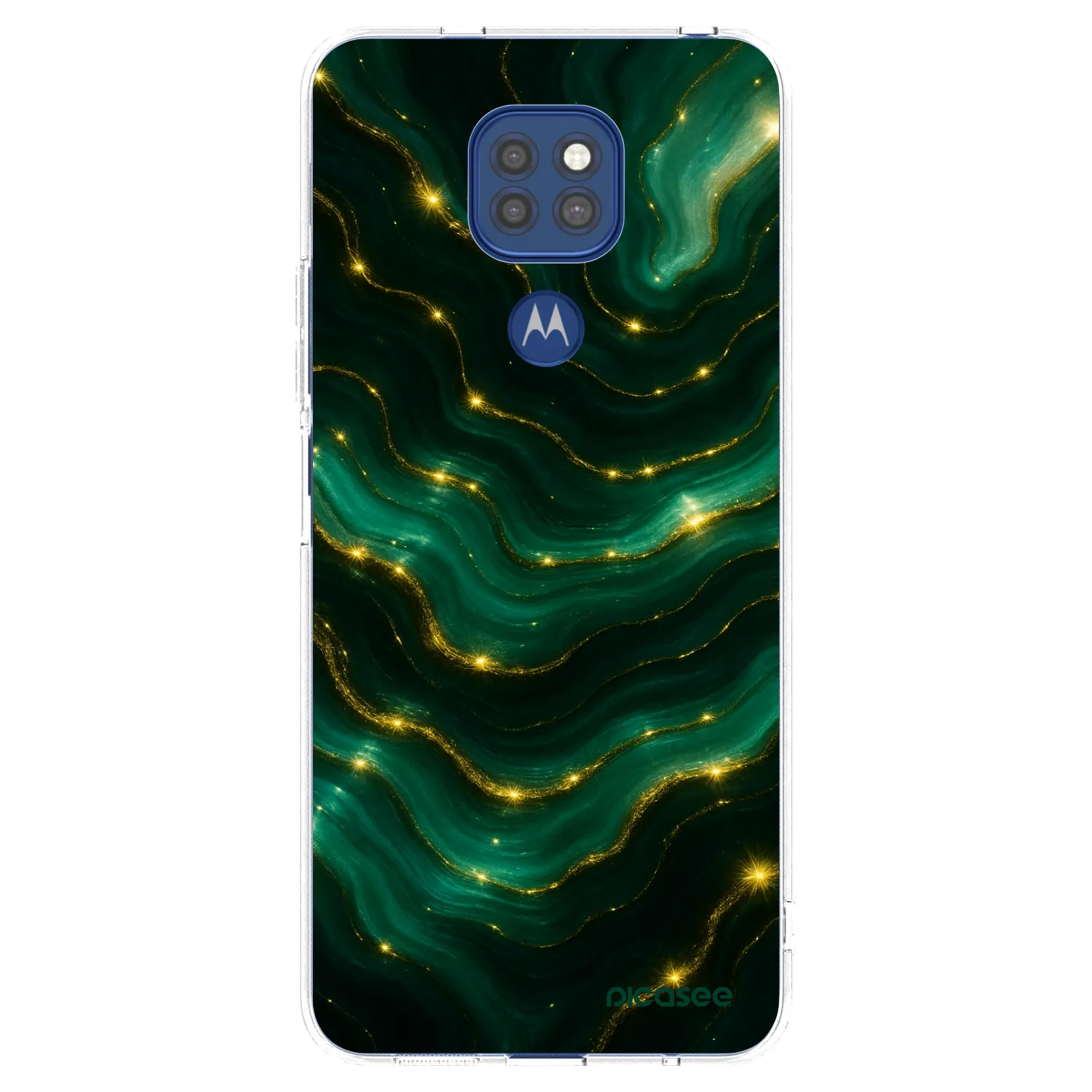 Picasee διαφανής θήκη σιλικόνης Motorola Moto G9 Play - Emerald