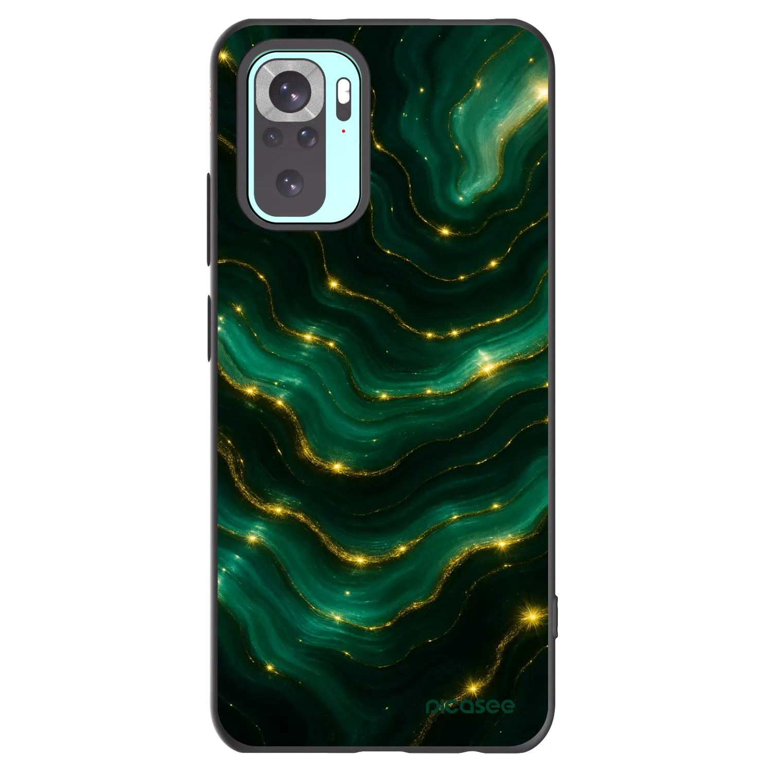 Picasee Μαύρη θήκη σιλικόνης για Xiaomi Redmi Note 10 Pro - Emerald