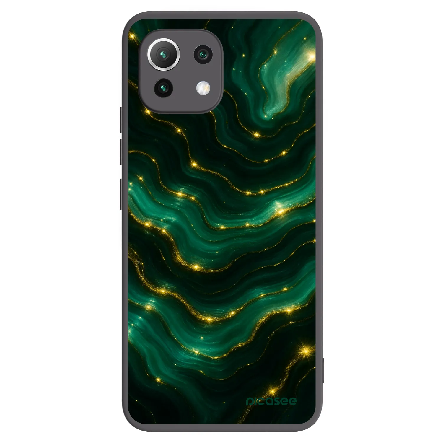 Picasee Μαύρη θήκη σιλικόνης για Xiaomi Mi 11 Lite - Emerald