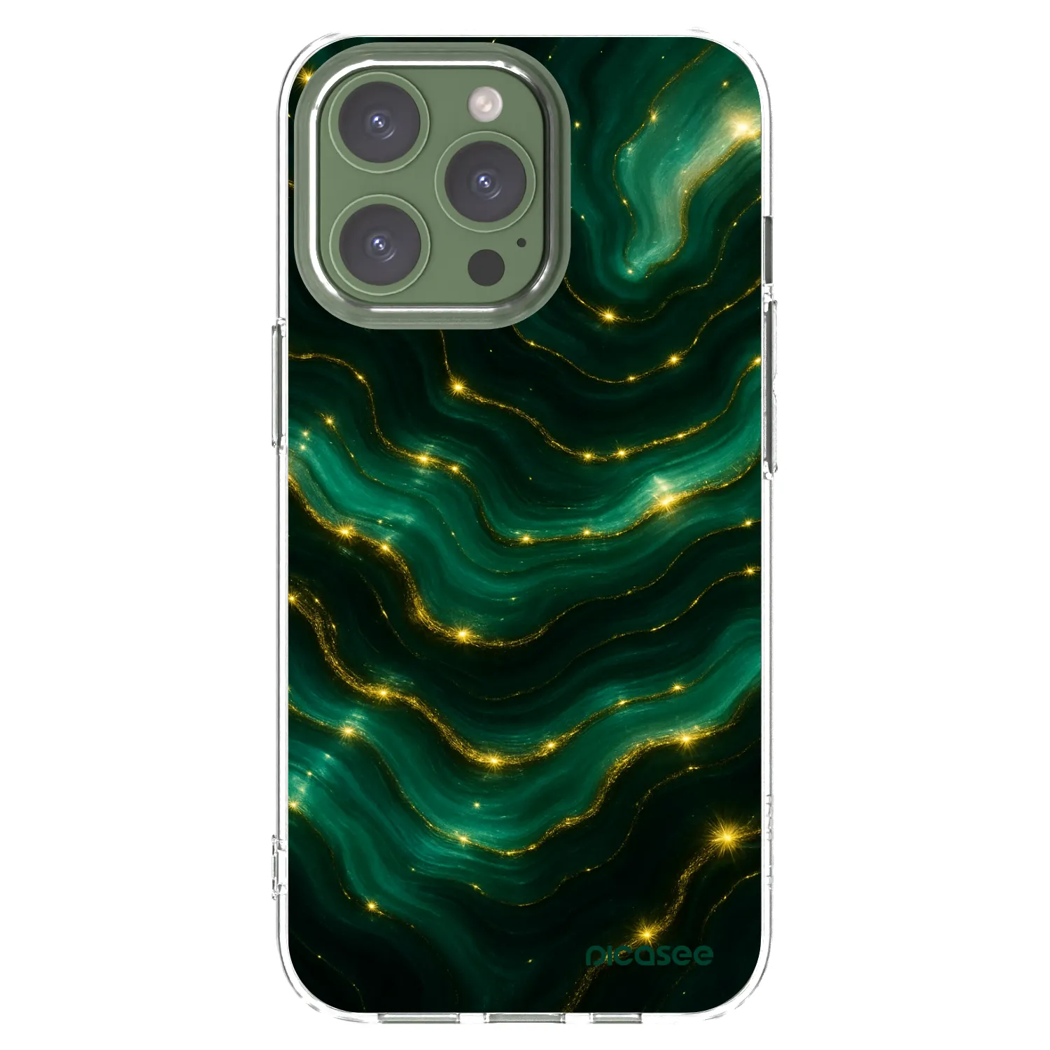 Picasee διαφανής θήκη σιλικόνης Apple iPhone 13 Pro - Emerald