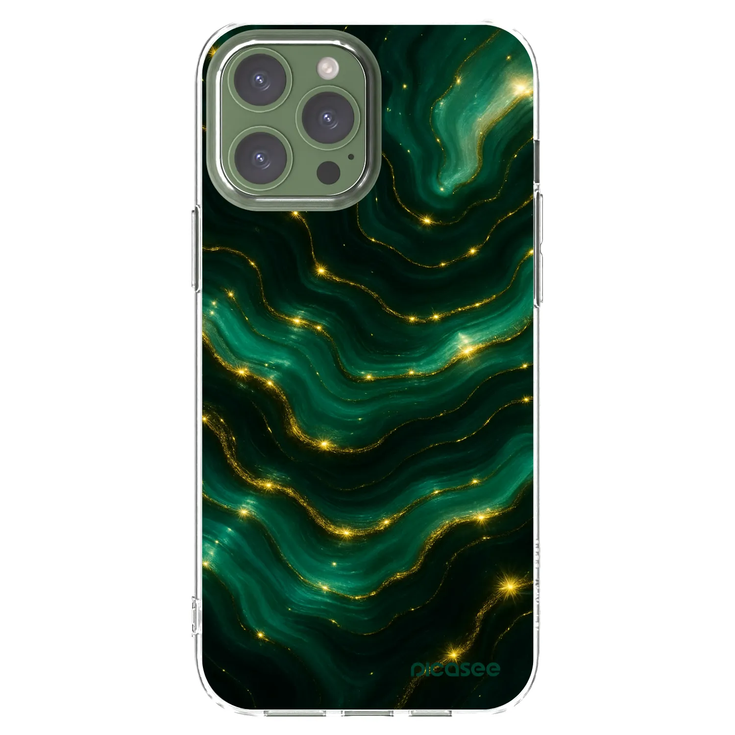 Picasee διαφανής θήκη σιλικόνης Apple iPhone 13 Pro Max - Emerald