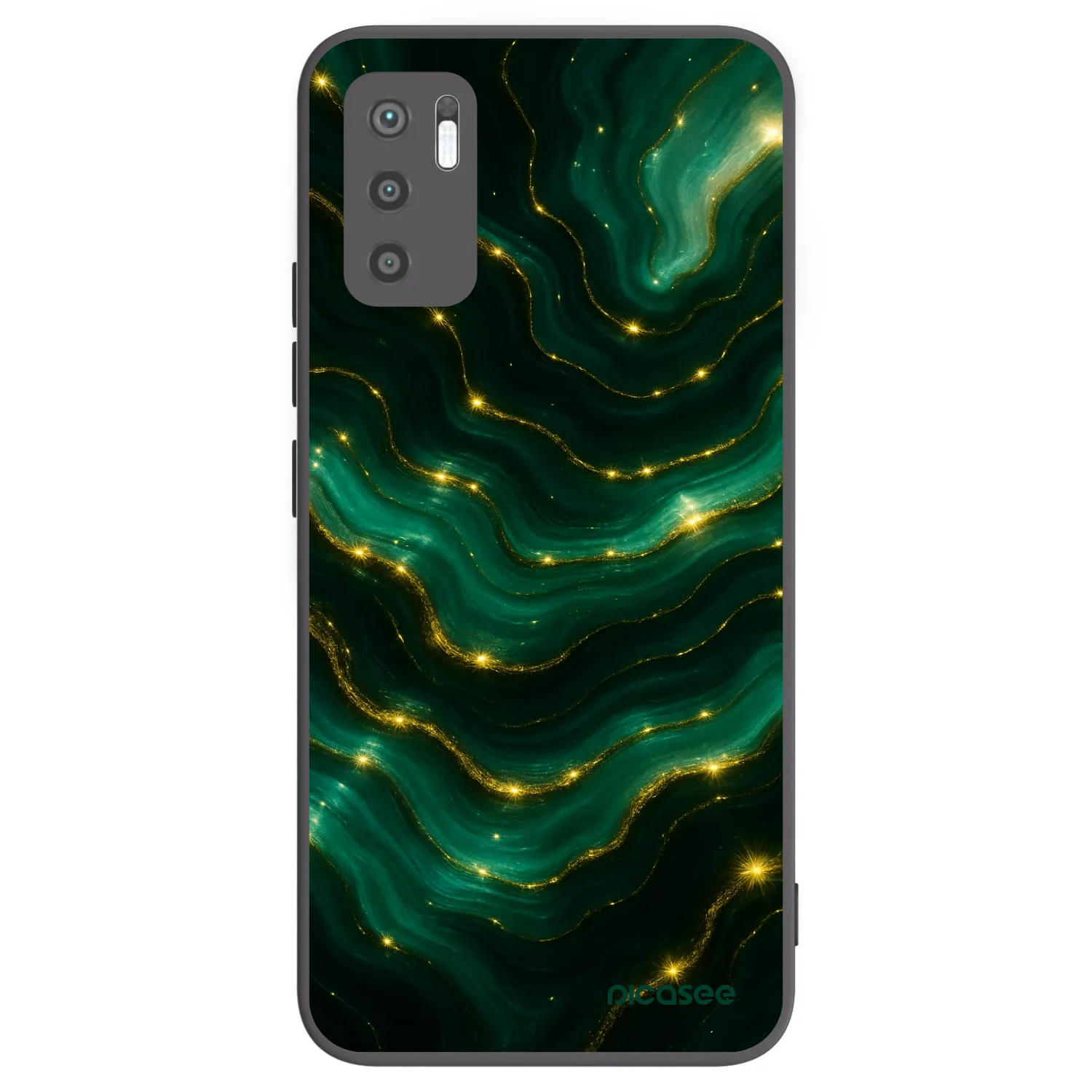 Picasee Μαύρη θήκη σιλικόνης για Xiaomi Redmi Note 10 5G - Emerald