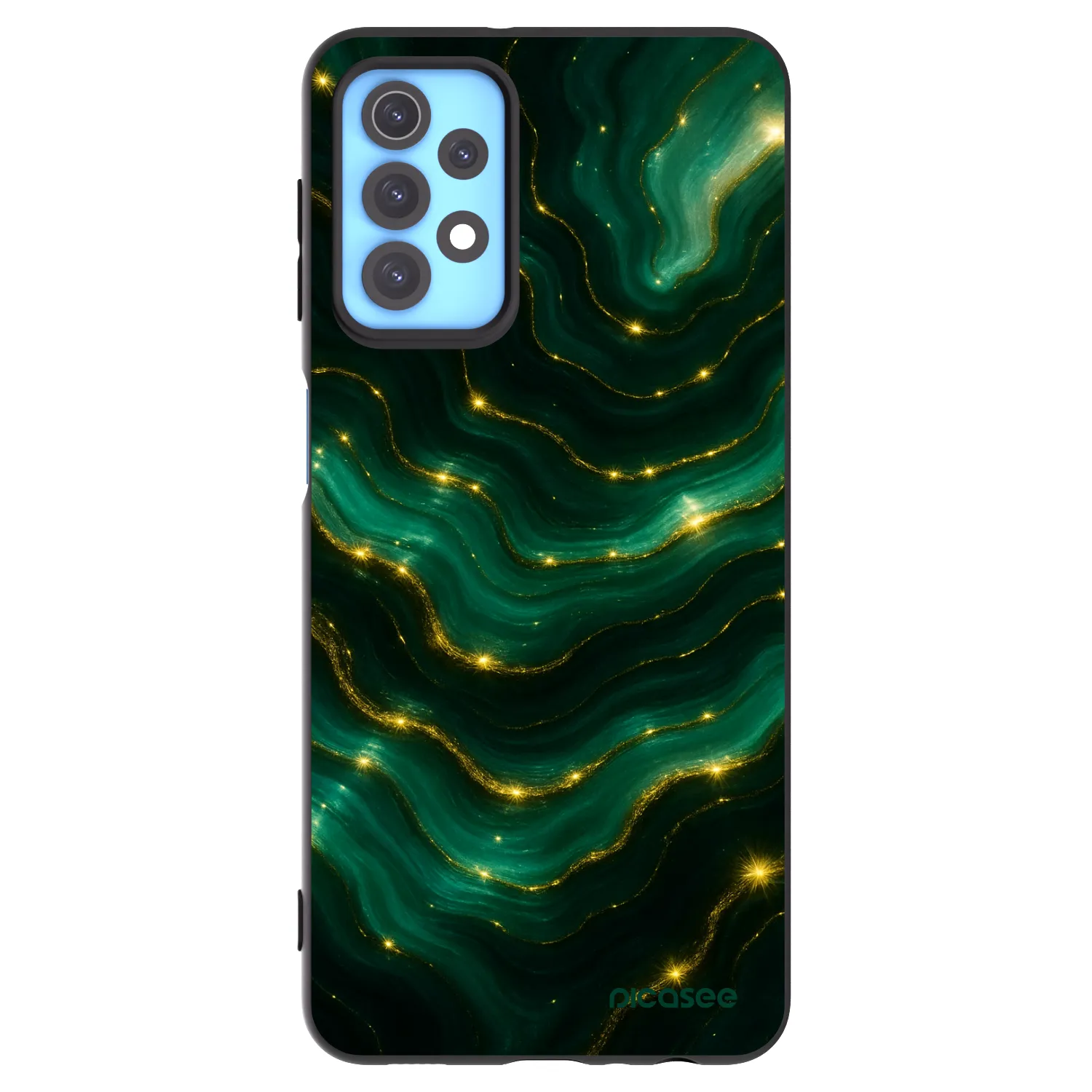 Picasee Μαύρη θήκη σιλικόνης για Samsung Galaxy A32 4G SM-A325F - Emerald