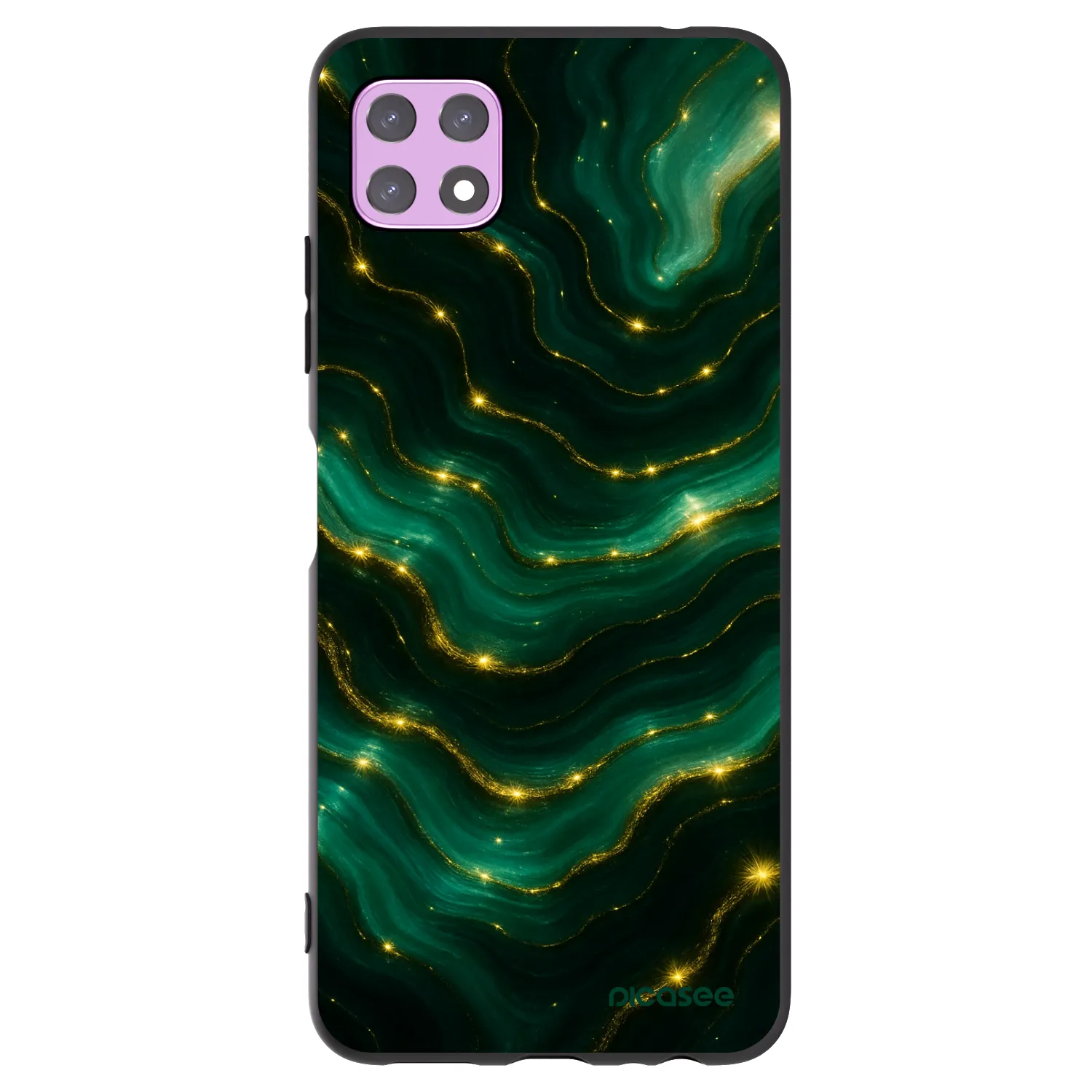Picasee Μαύρη θήκη σιλικόνης για Samsung Galaxy A22 A226B 5G - Emerald