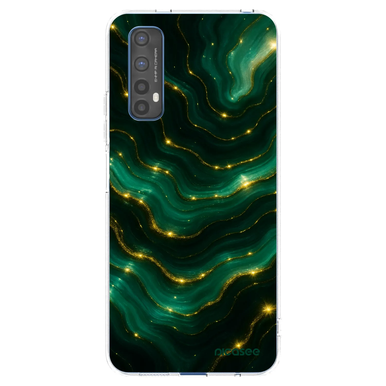 Picasee διαφανής θήκη σιλικόνης Realme 7 - Emerald