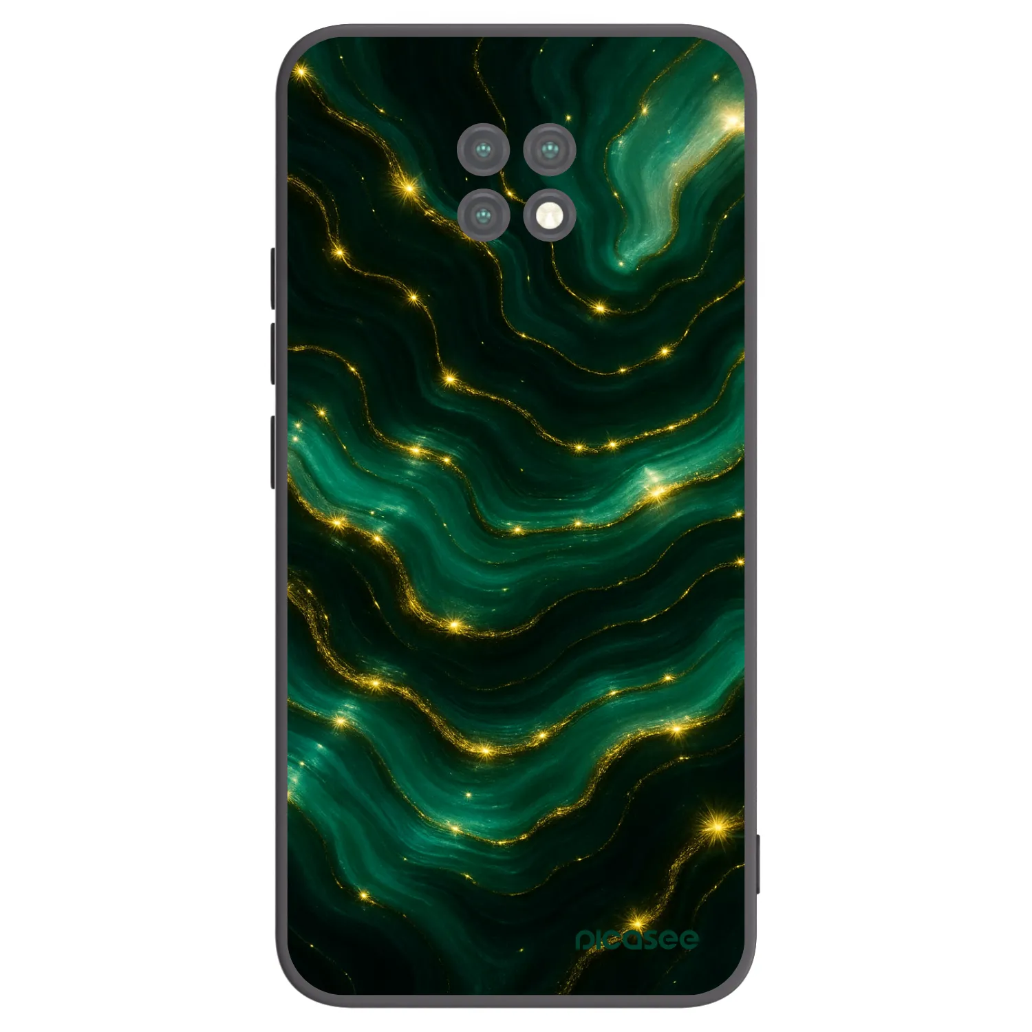 Picasee Μαύρη θήκη σιλικόνης για Xiaomi Redmi Note 9T - Emerald