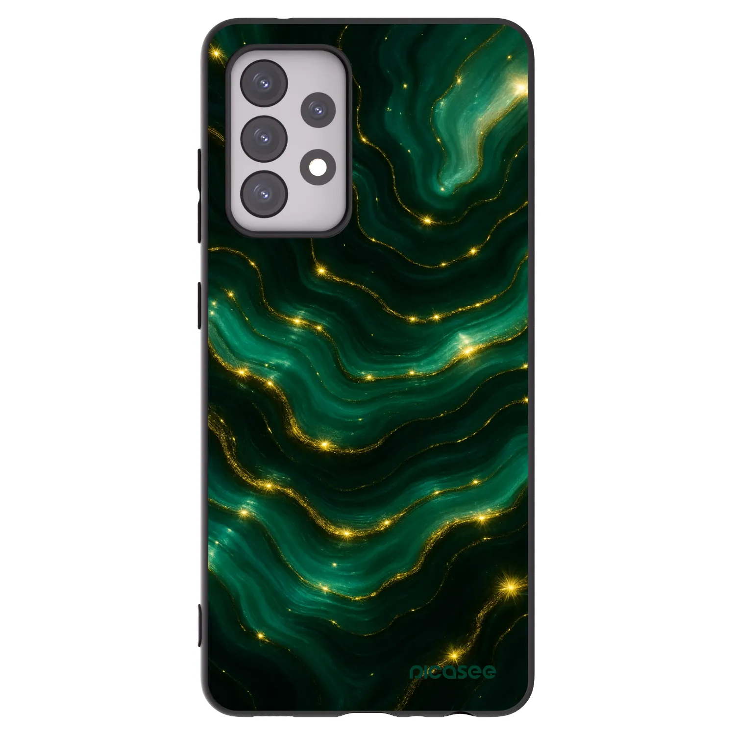 Picasee Μαύρη θήκη σιλικόνης για Samsung Galaxy A52s 5G A528B - Emerald