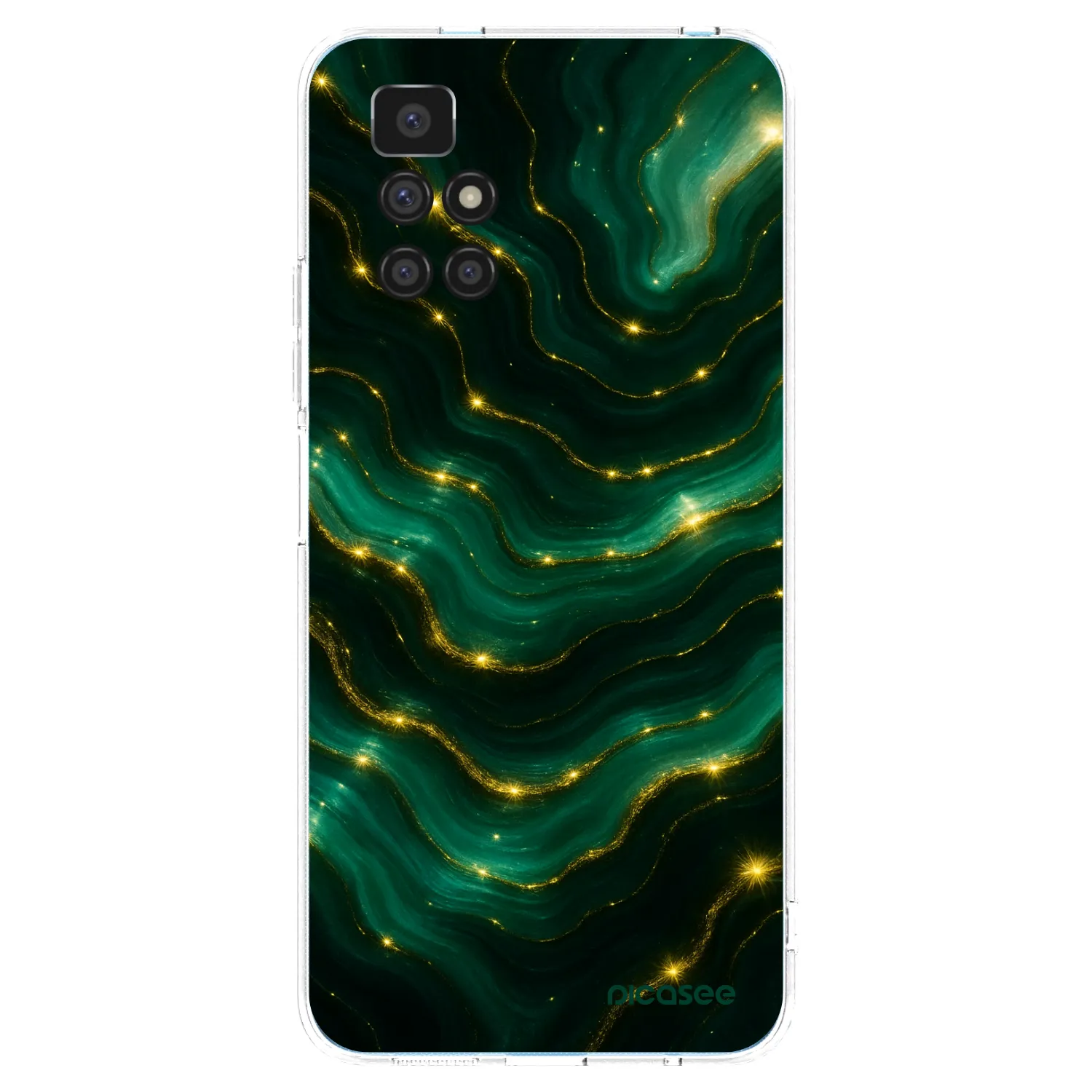 Picasee διαφανής θήκη σιλικόνης Xiaomi Redmi 10 - Emerald