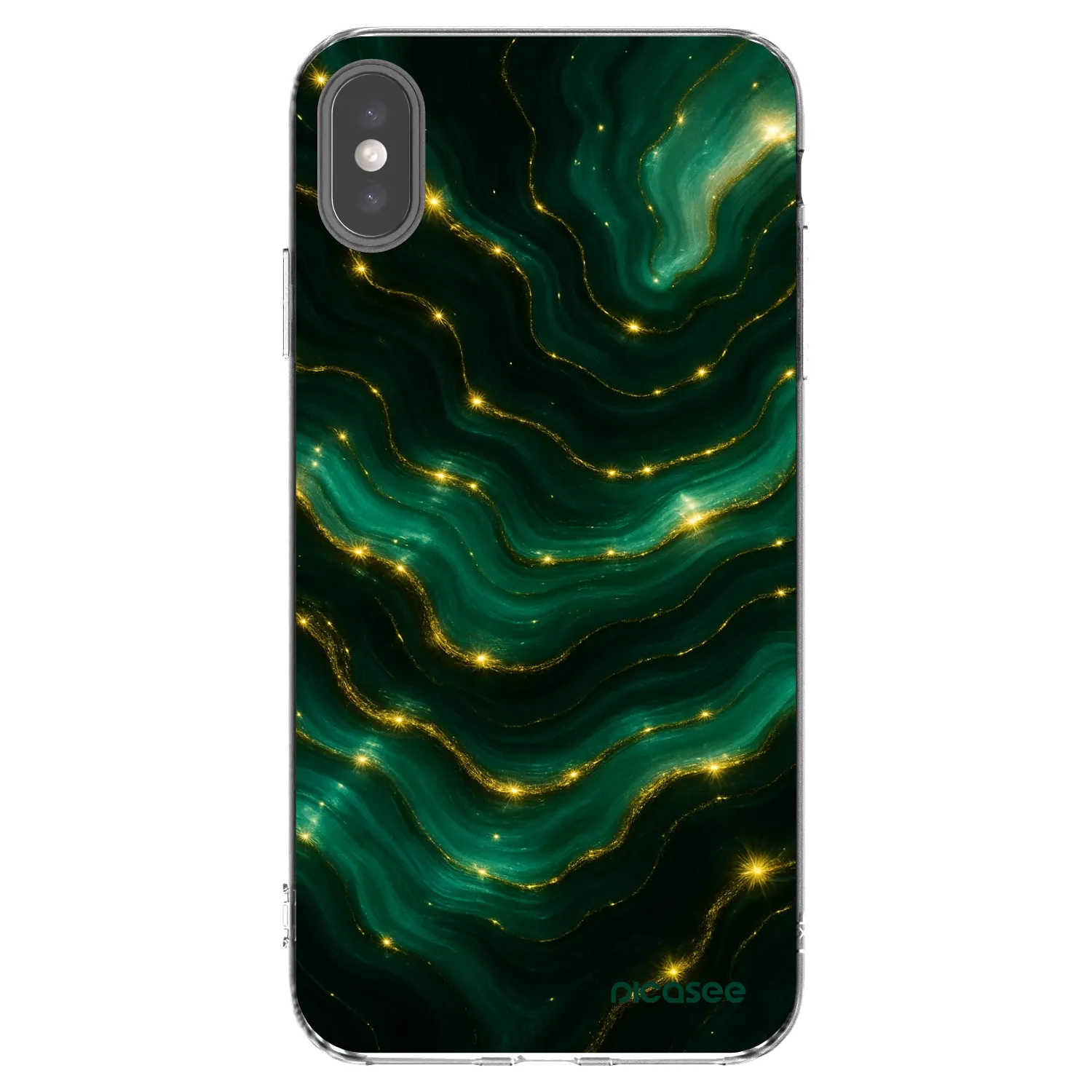 Picasee διαφανής θήκη σιλικόνης Apple iPhone XS Max - Emerald