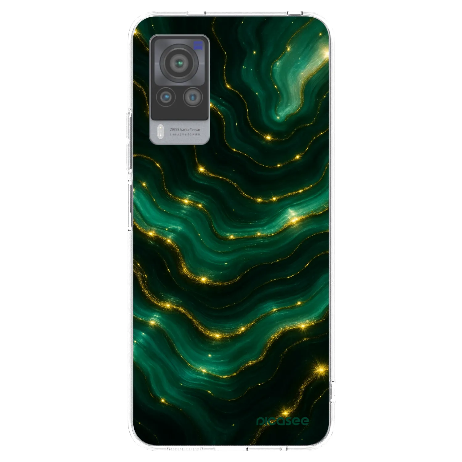 Picasee διαφανής θήκη σιλικόνης Vivo X60 Pro 5G - Emerald