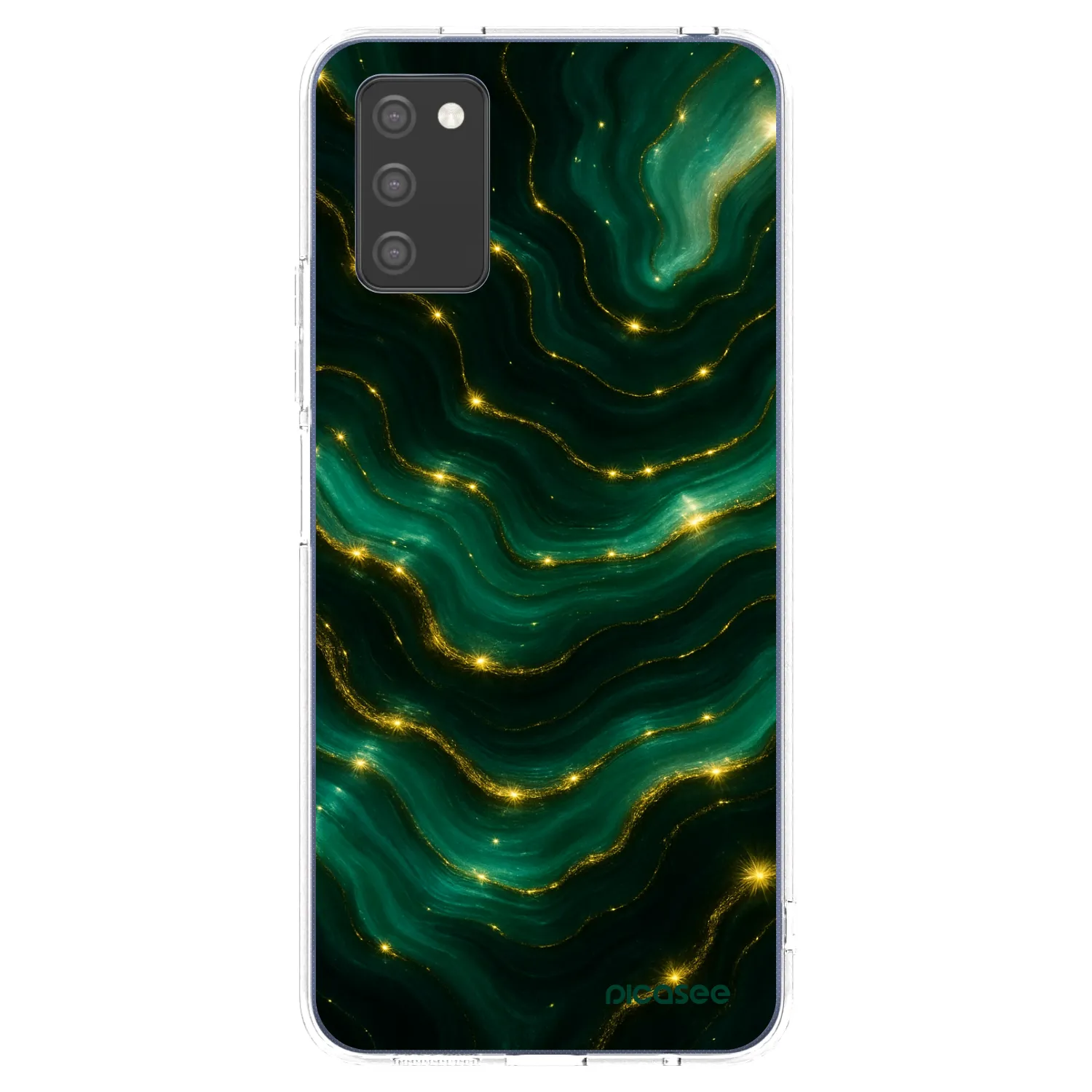 Picasee διαφανής θήκη σιλικόνης Samsung Galaxy A03s A037G - Emerald