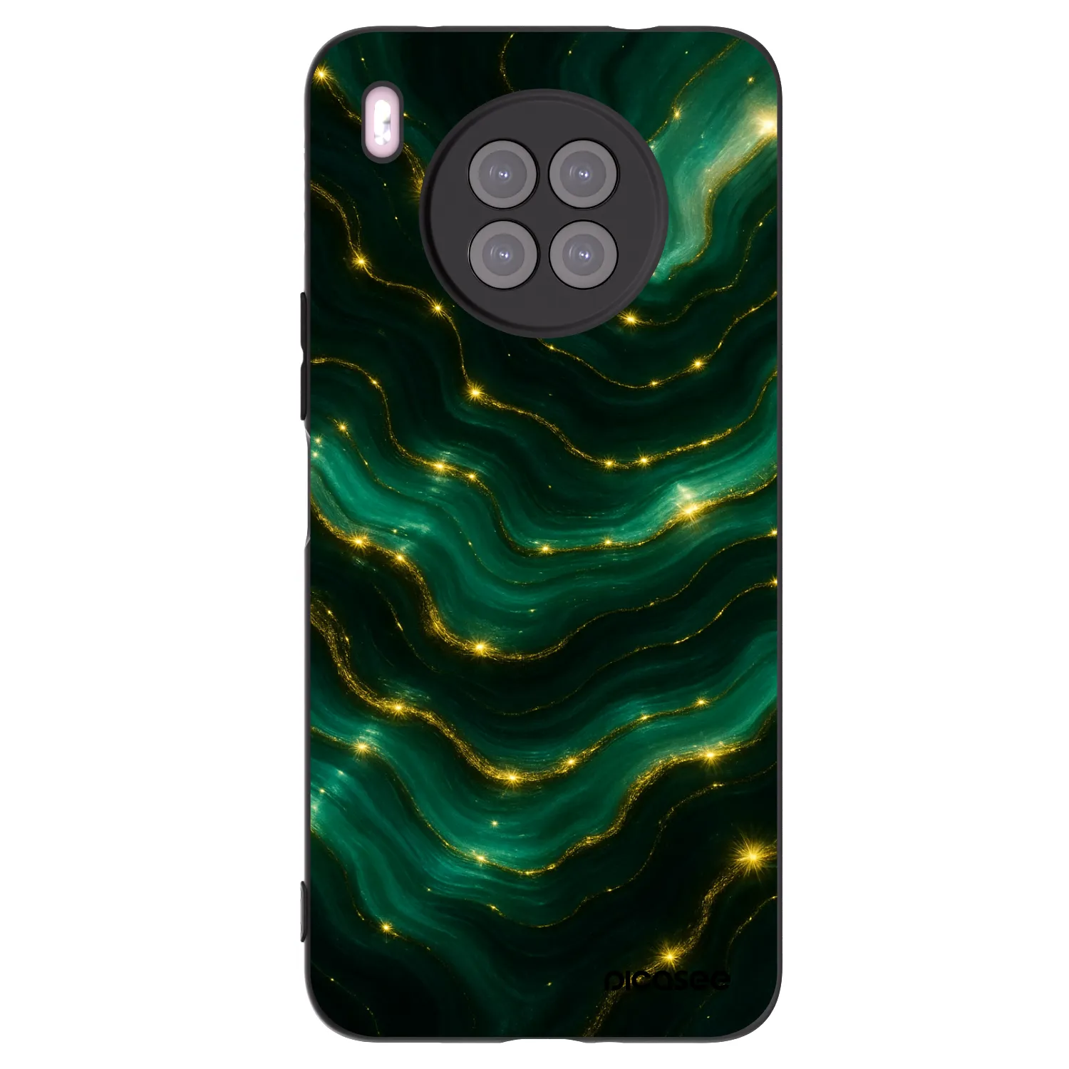 Picasee Μαύρη θήκη σιλικόνης για Huawei Nova 8i - Emerald