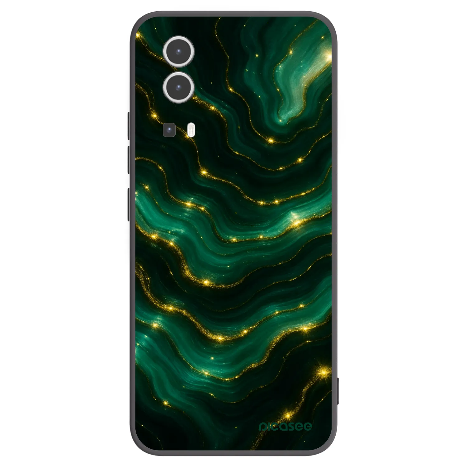 Picasee Μαύρη θήκη σιλικόνης για Vivo Y72 5G - Emerald