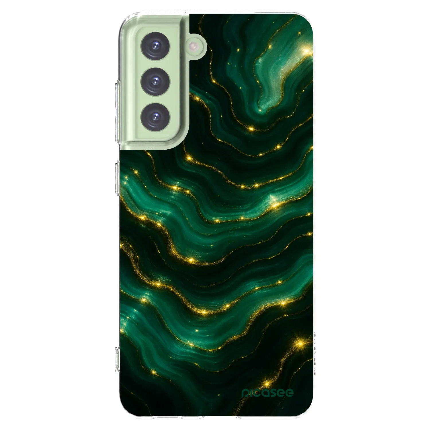 Picasee διαφανής θήκη σιλικόνης Samsung Galaxy S21 FE 5G - Emerald