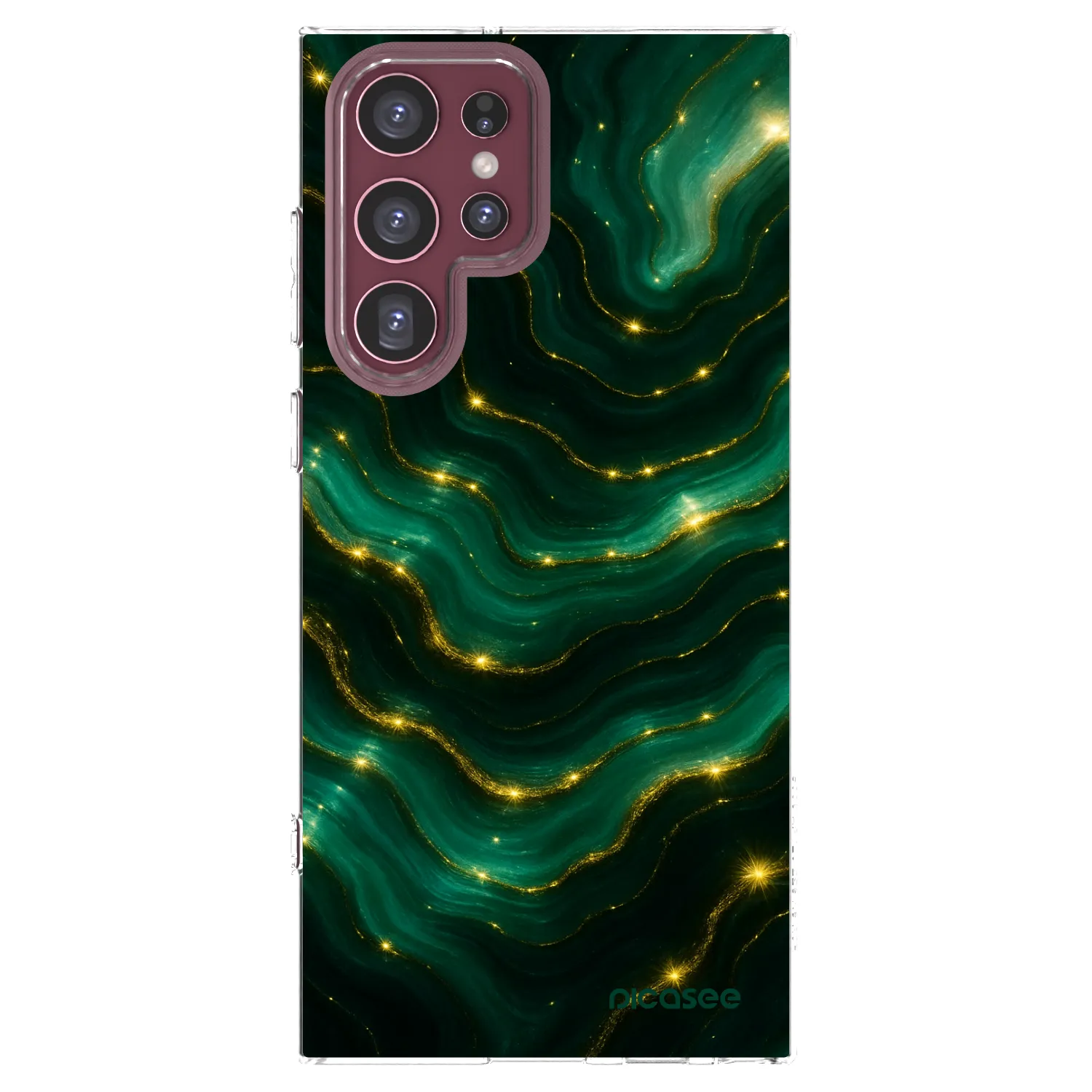 Picasee διαφανής θήκη σιλικόνης Samsung Galaxy S22 Ultra 5G - Emerald