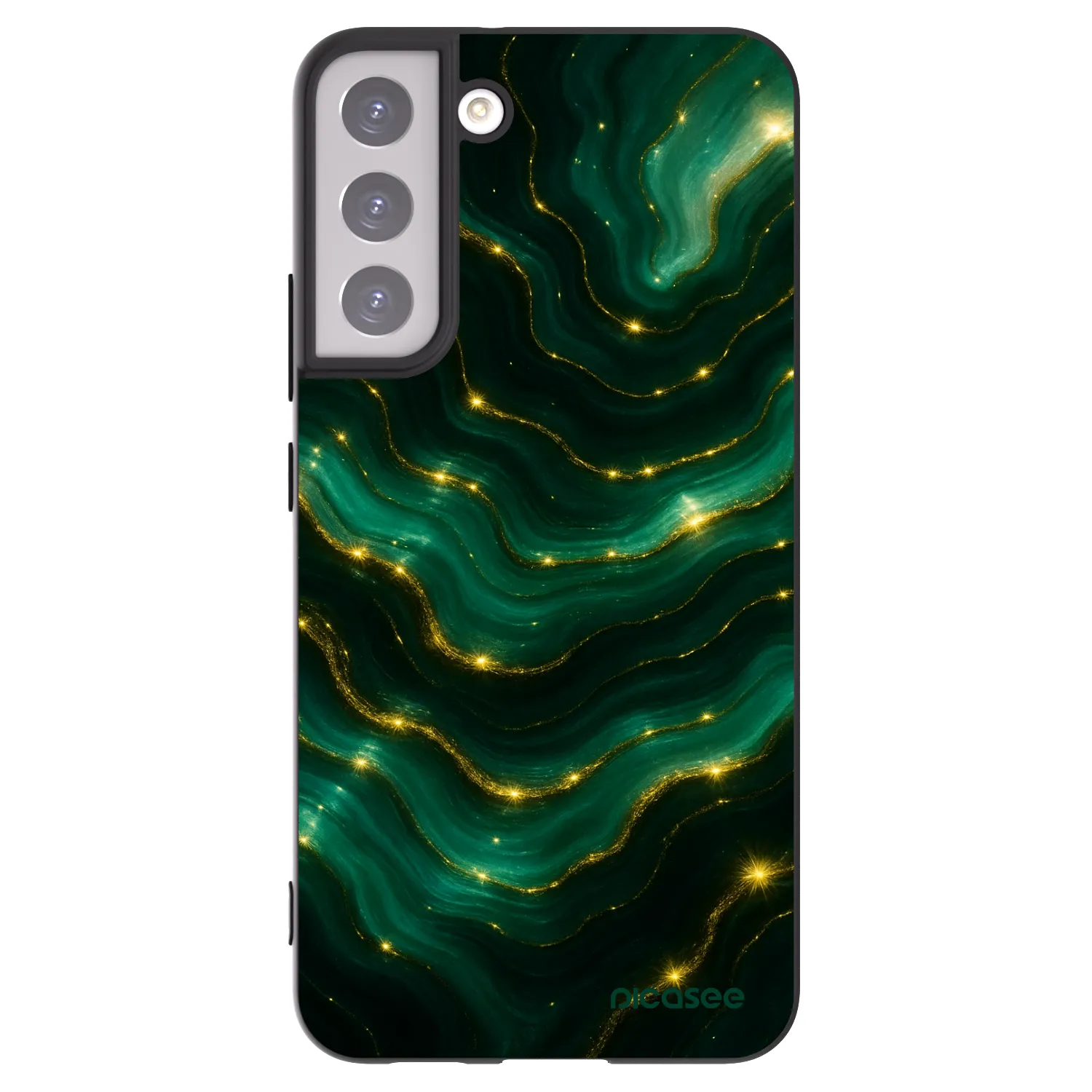 Picasee Μαύρη θήκη σιλικόνης για Samsung Galaxy S22+ 5G - Emerald
