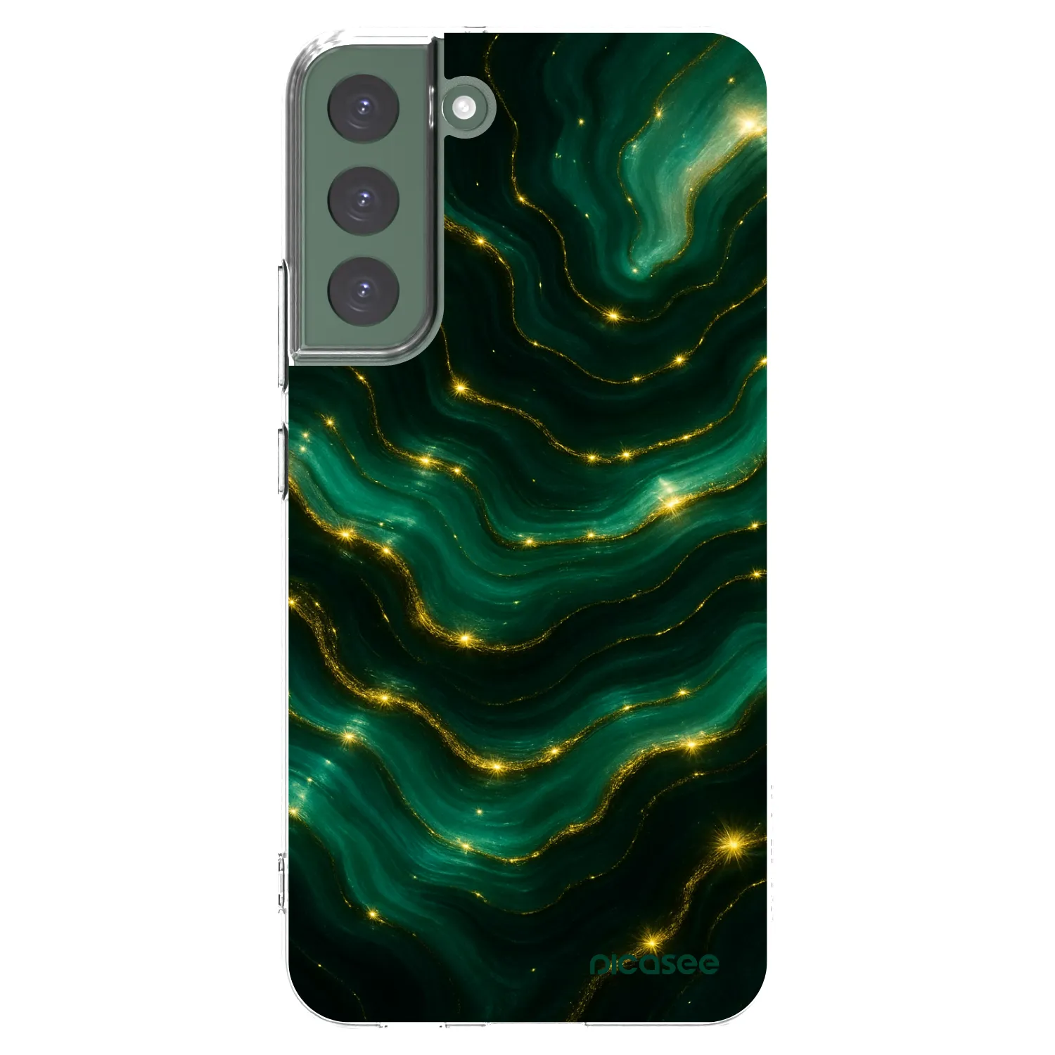 Picasee διαφανής θήκη σιλικόνης Samsung Galaxy S22+ 5G - Emerald