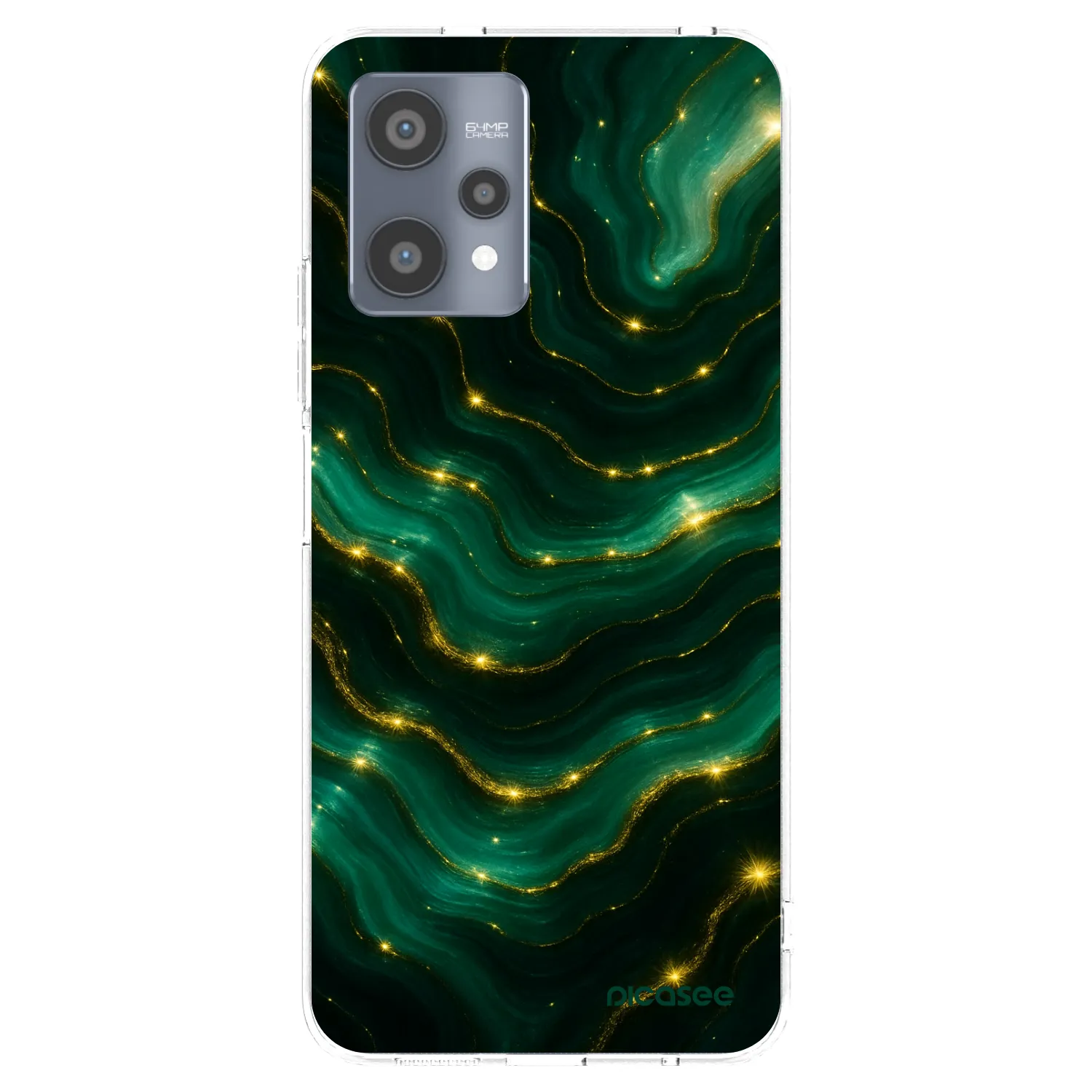 Picasee διαφανής θήκη σιλικόνης Realme 9 Pro 5G - Emerald