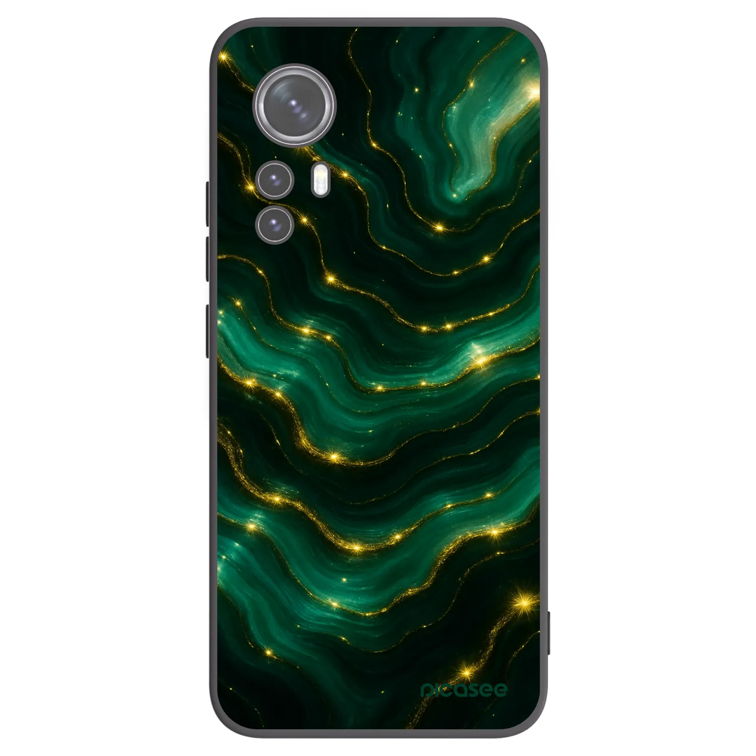 Picasee Μαύρη θήκη σιλικόνης για Xiaomi 12 - Emerald