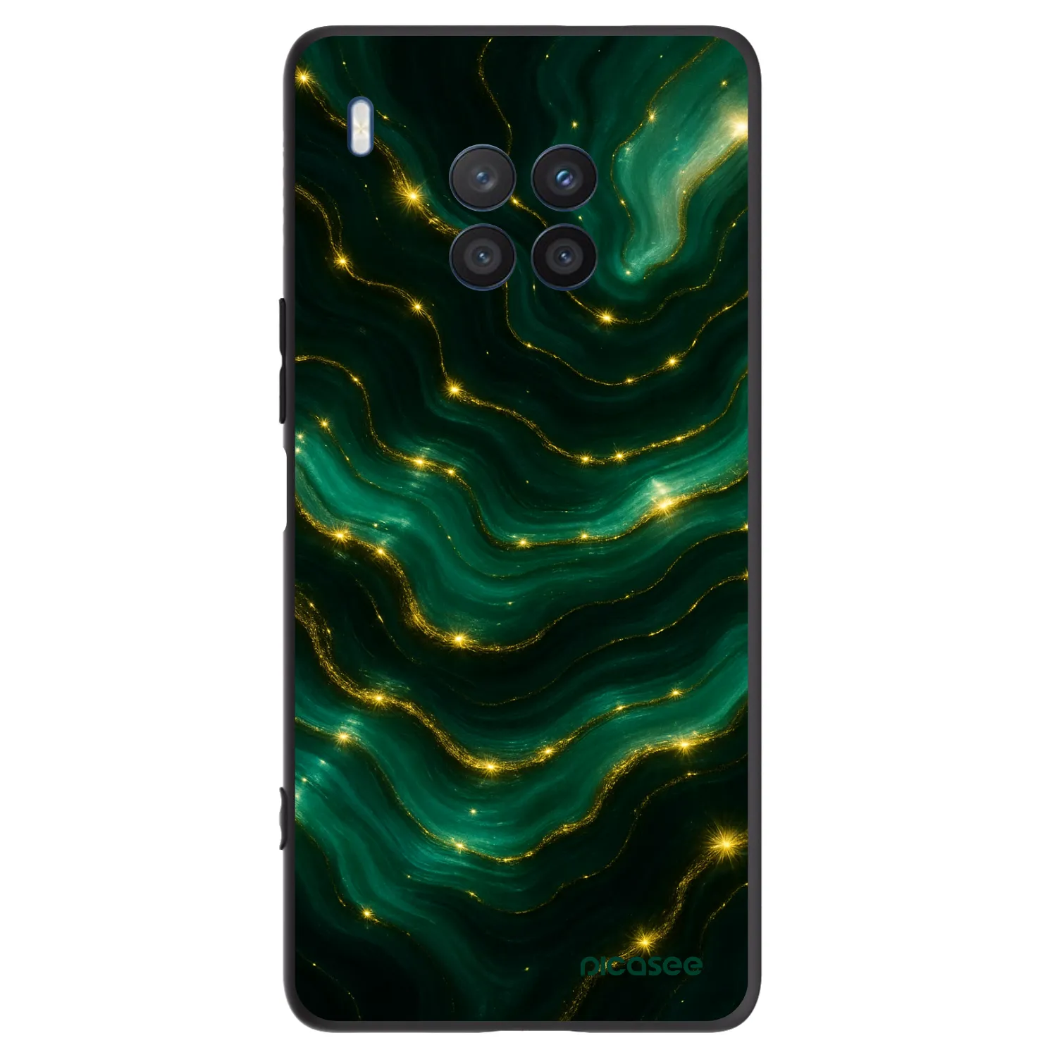 Picasee Μαύρη θήκη σιλικόνης για Honor 50 Lite - Emerald