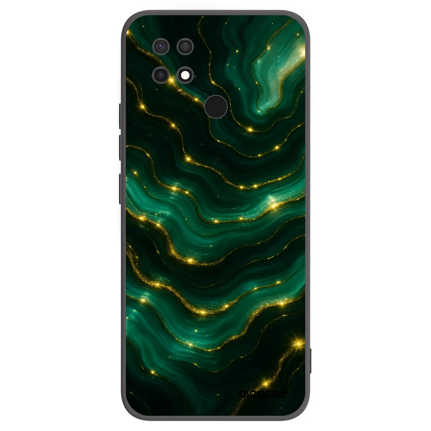 Picasee Μαύρη θήκη σιλικόνης για Xiaomi Redmi 10C - Emerald