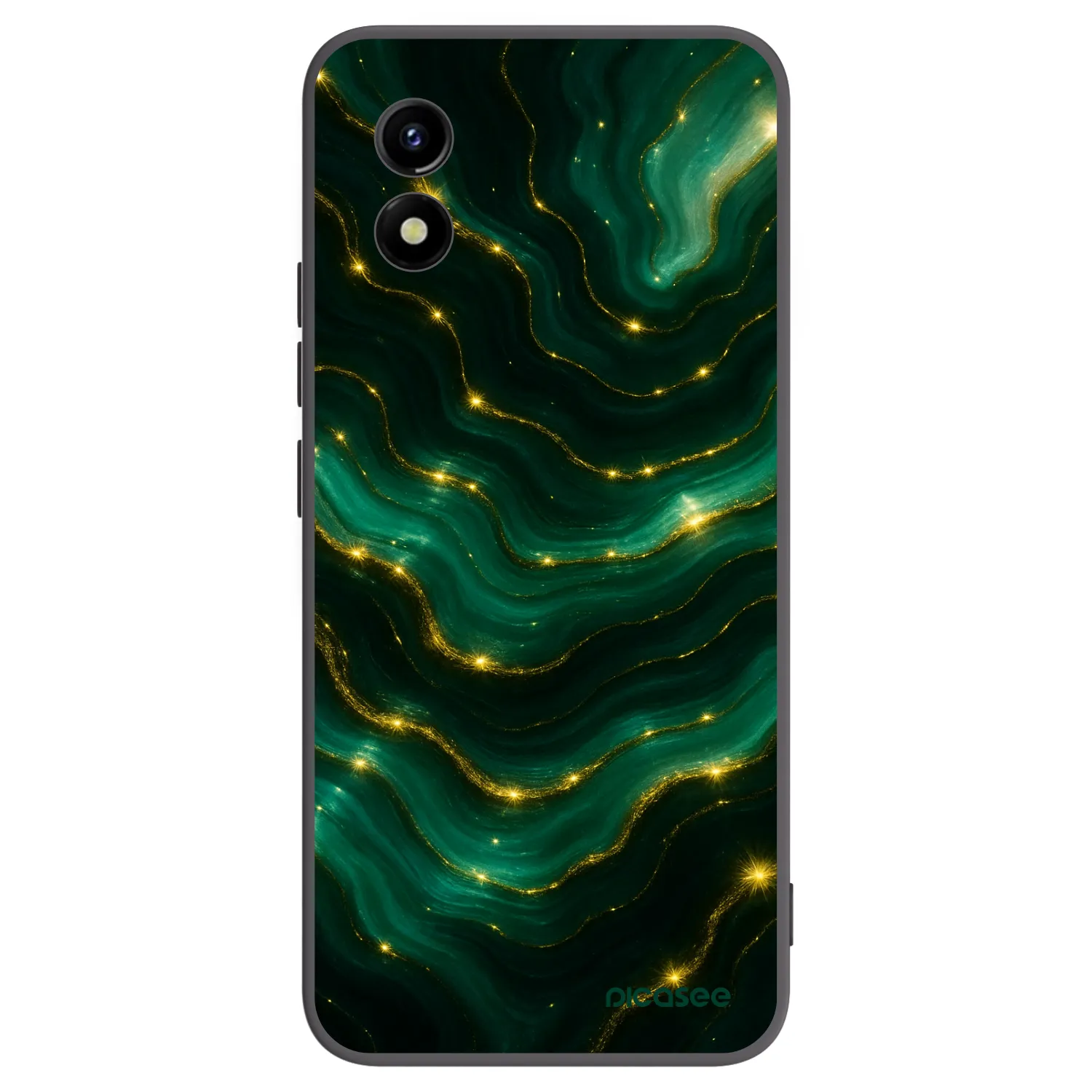 Picasee Μαύρη θήκη σιλικόνης για Vivo Y01 - Emerald