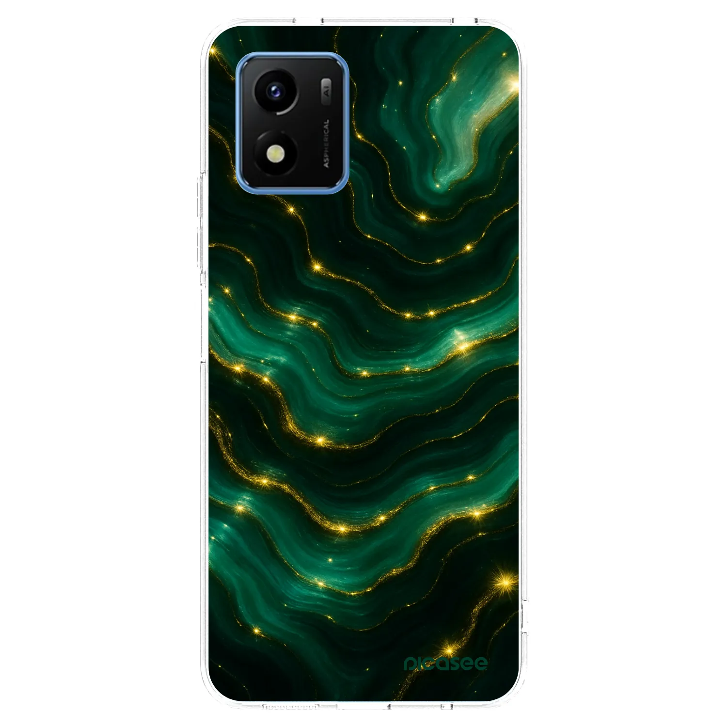 Picasee διαφανής θήκη σιλικόνης Vivo Y01 - Emerald