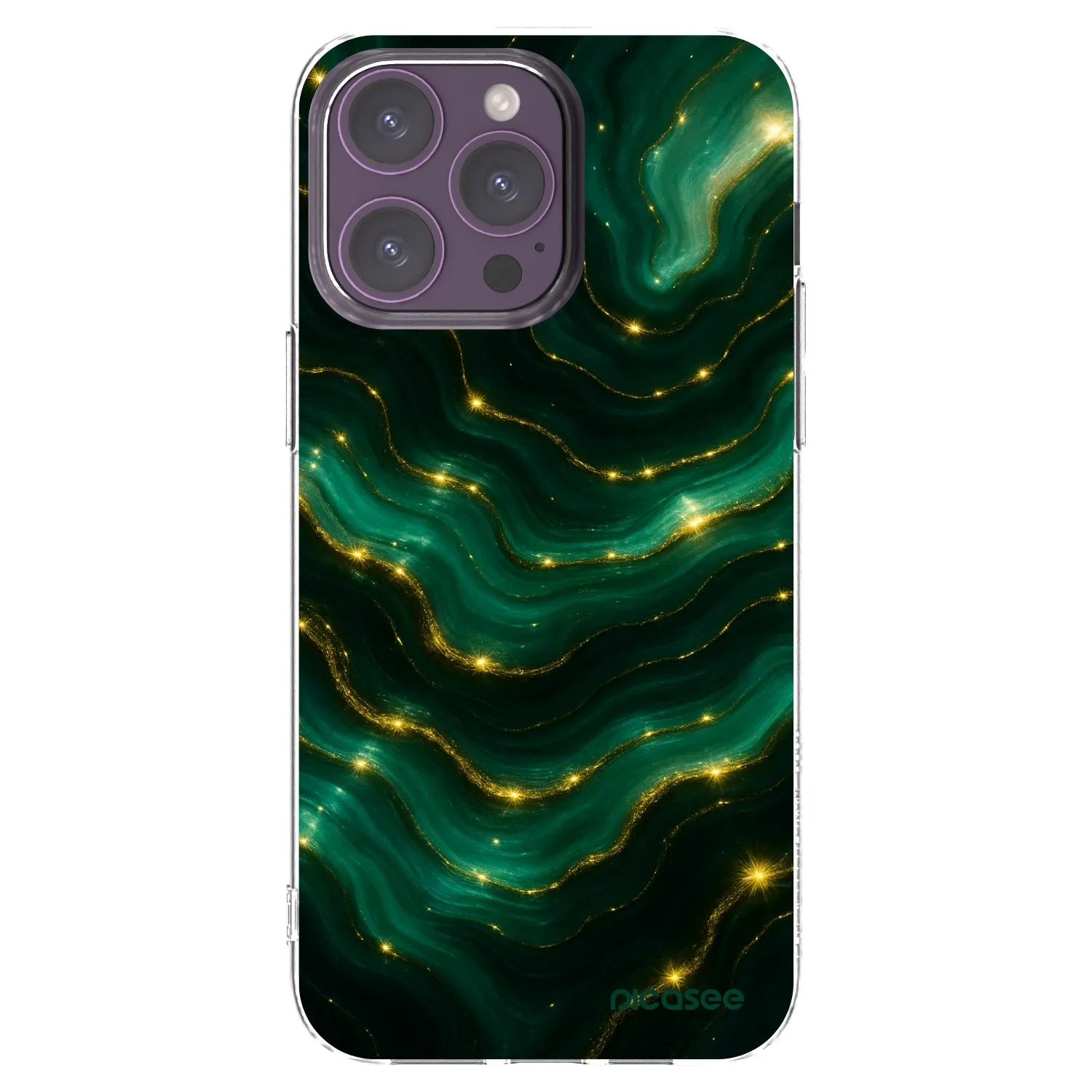 Picasee διαφανής θήκη σιλικόνης Apple iPhone 14 Pro Max - Emerald