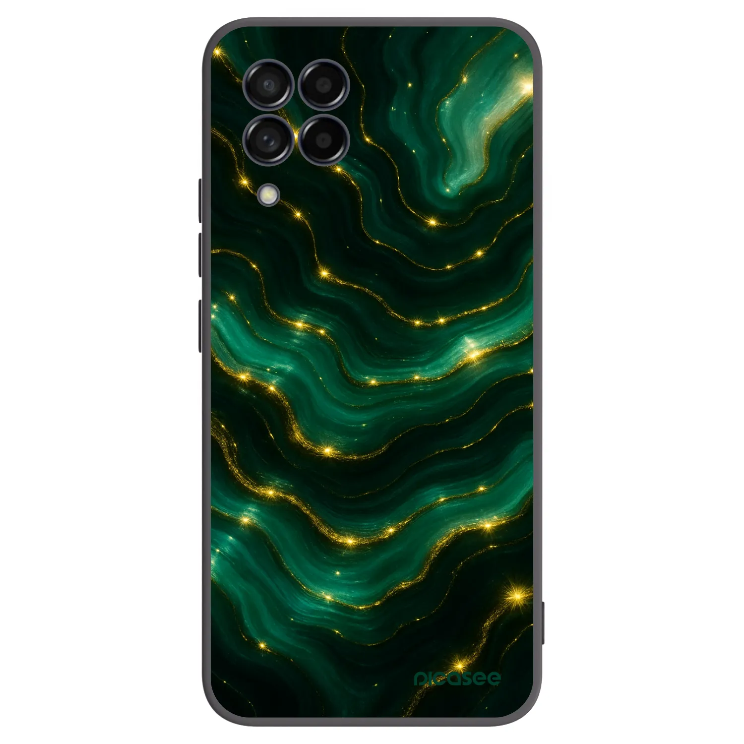Picasee Μαύρη θήκη σιλικόνης για Samsung Galaxy M53 5G - Emerald