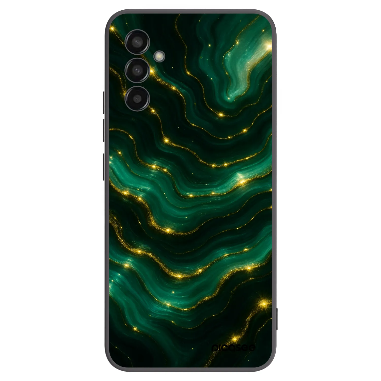 Picasee Μαύρη θήκη σιλικόνης για Samsung Galaxy M13 M135F - Emerald