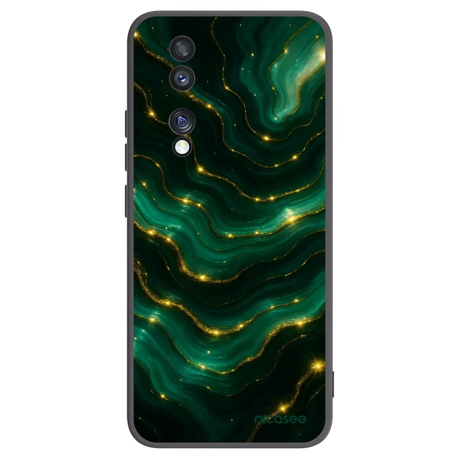 Picasee Μαύρη θήκη σιλικόνης για Honor 70 - Emerald
