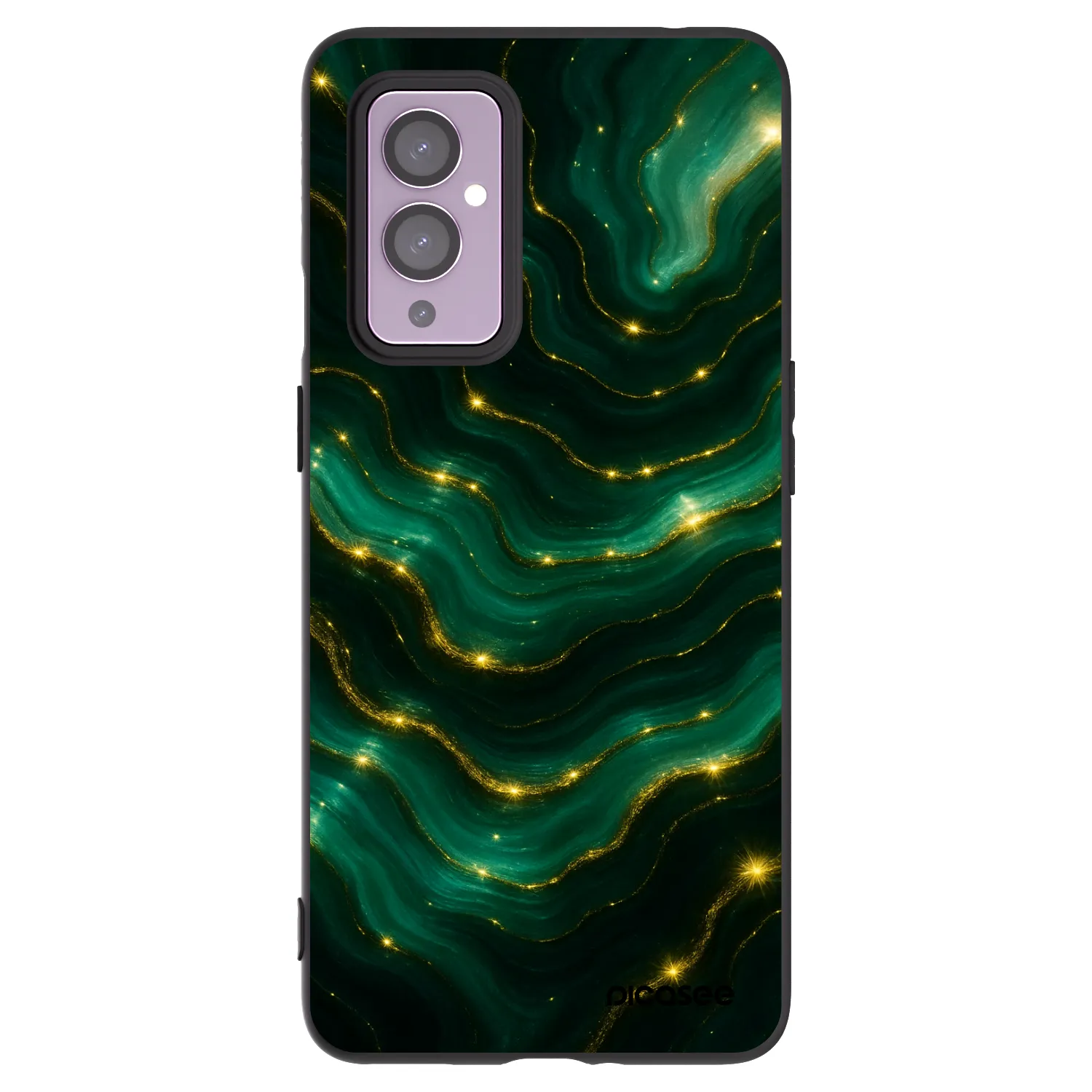 Picasee Μαύρη θήκη σιλικόνης για OnePlus 9 - Emerald