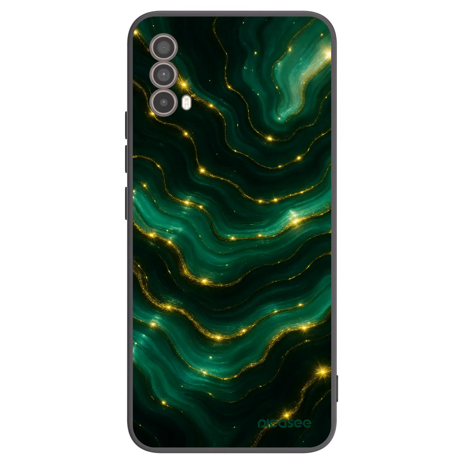 Picasee Μαύρη θήκη σιλικόνης για Motorola Moto E40 - Emerald