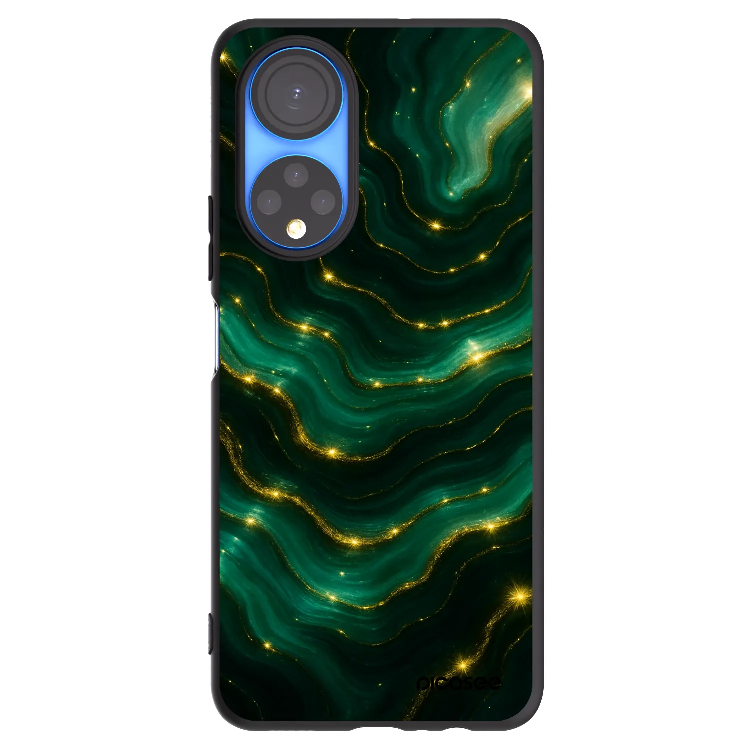 Picasee Μαύρη θήκη σιλικόνης για Honor X7 - Emerald
