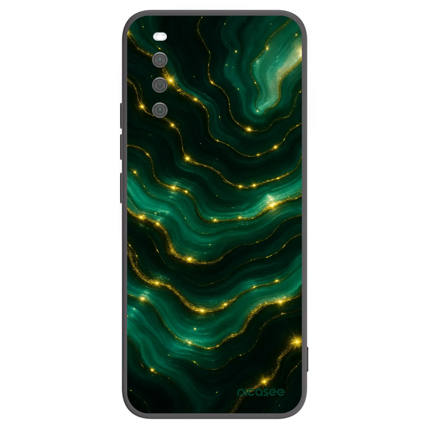 Picasee Μαύρη θήκη σιλικόνης για Sony Xperia 10 III - Emerald