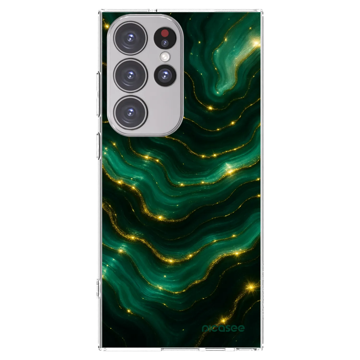 Picasee διαφανής θήκη σιλικόνης Samsung Galaxy S23 Ultra 5G - Emerald