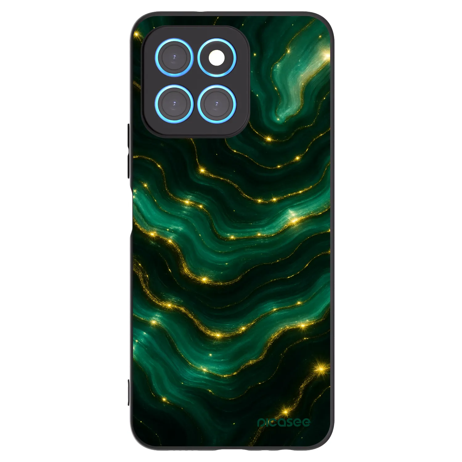 Picasee Μαύρη θήκη σιλικόνης για Honor X8 5G - Emerald