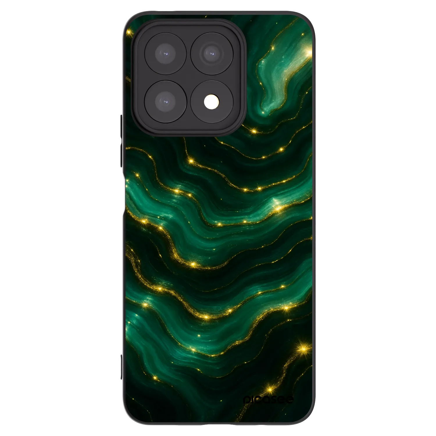 Picasee Μαύρη θήκη σιλικόνης για Honor X8a - Emerald