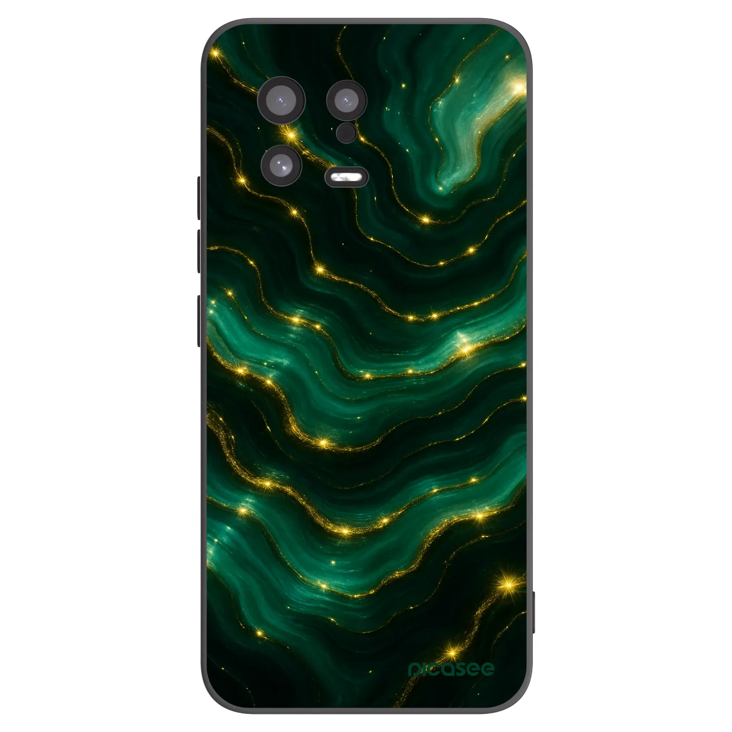 Picasee Μαύρη θήκη σιλικόνης για Xiaomi 13 - Emerald