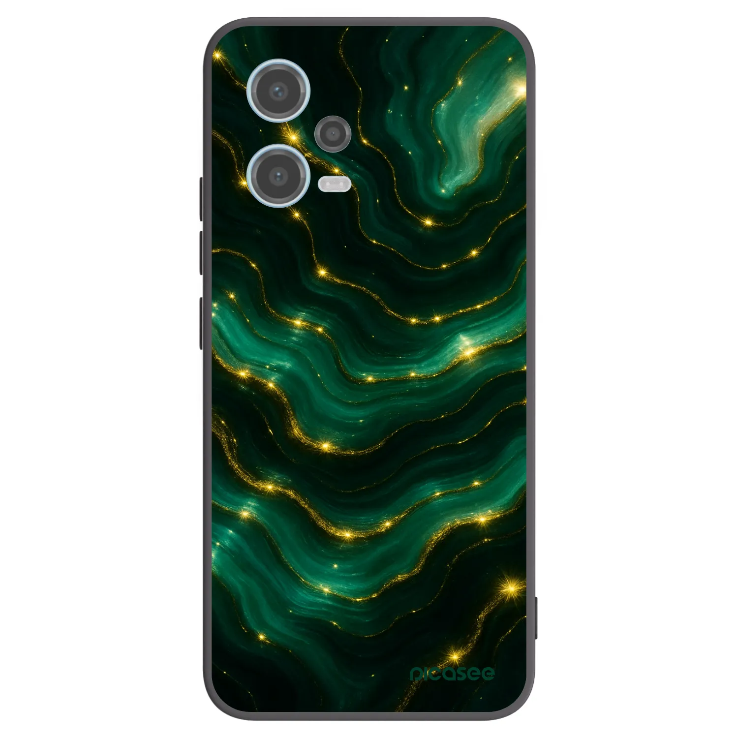 Picasee Μαύρη θήκη σιλικόνης για Xiaomi Redmi Note 12 5G - Emerald