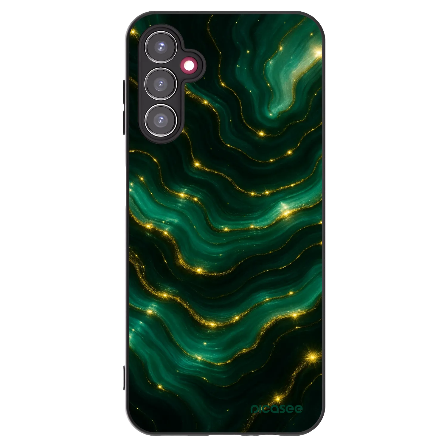 Picasee Μαύρη θήκη σιλικόνης για Samsung Galaxy A14 4G A145R - Emerald