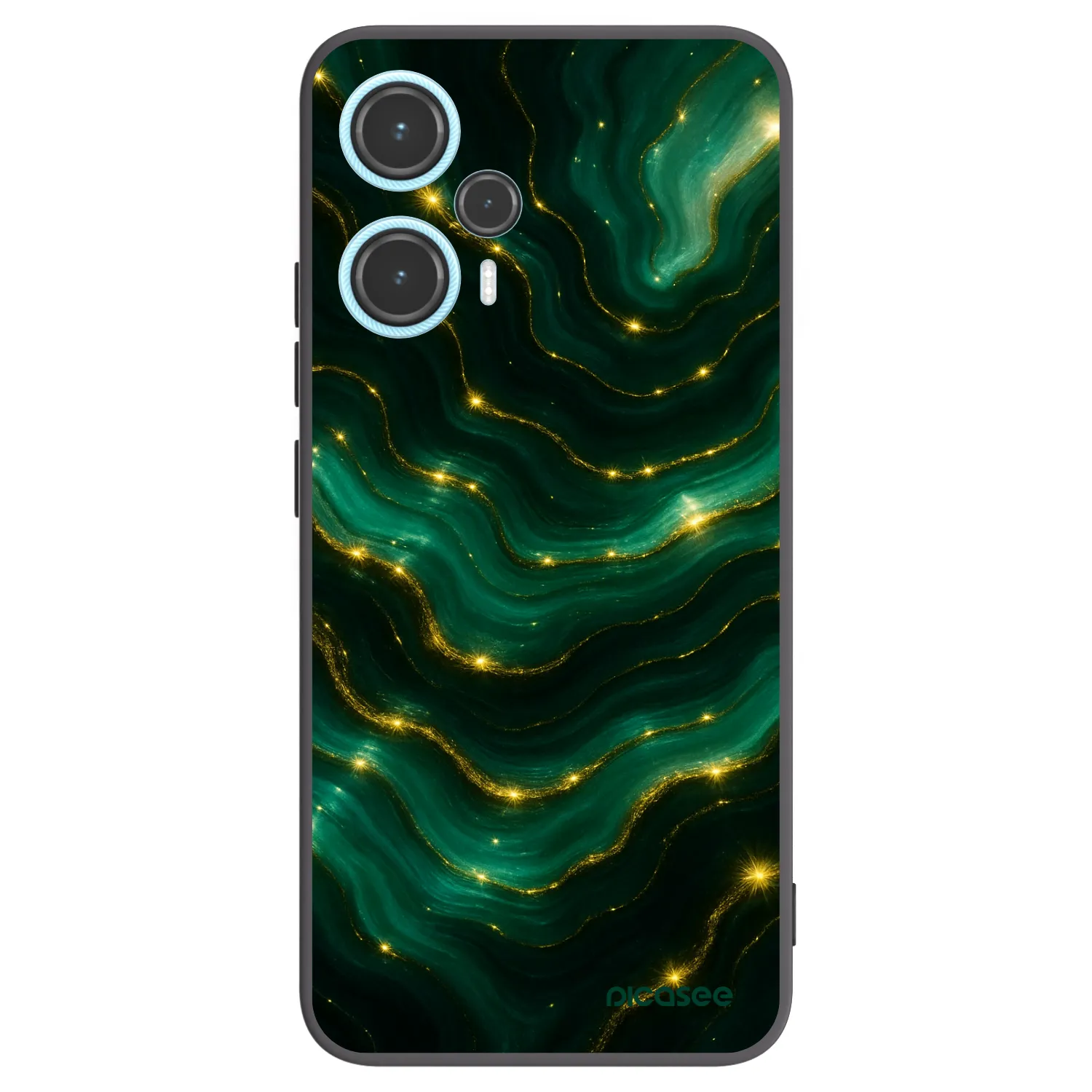 Picasee Μαύρη θήκη σιλικόνης για Xiaomi Poco F5 - Emerald
