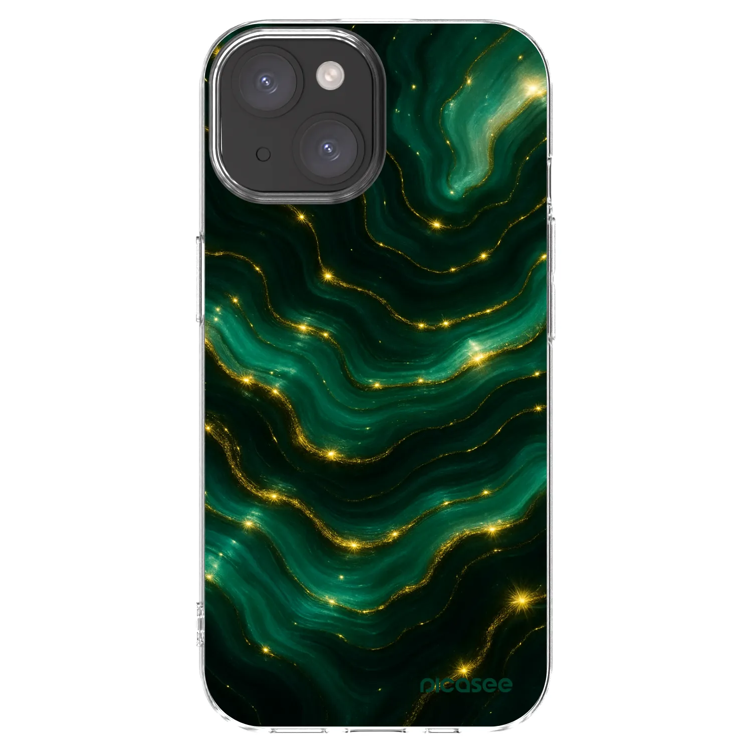 Picasee διαφανής θήκη σιλικόνης Apple iPhone 15 - Emerald