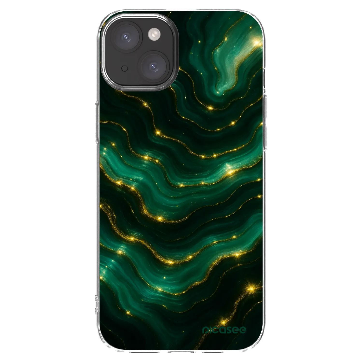 Picasee διαφανής θήκη σιλικόνης Apple iPhone 15 Plus - Emerald