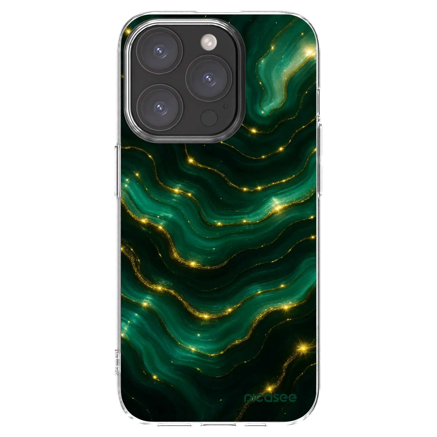 Picasee διαφανής θήκη σιλικόνης Apple iPhone 15 Pro - Emerald