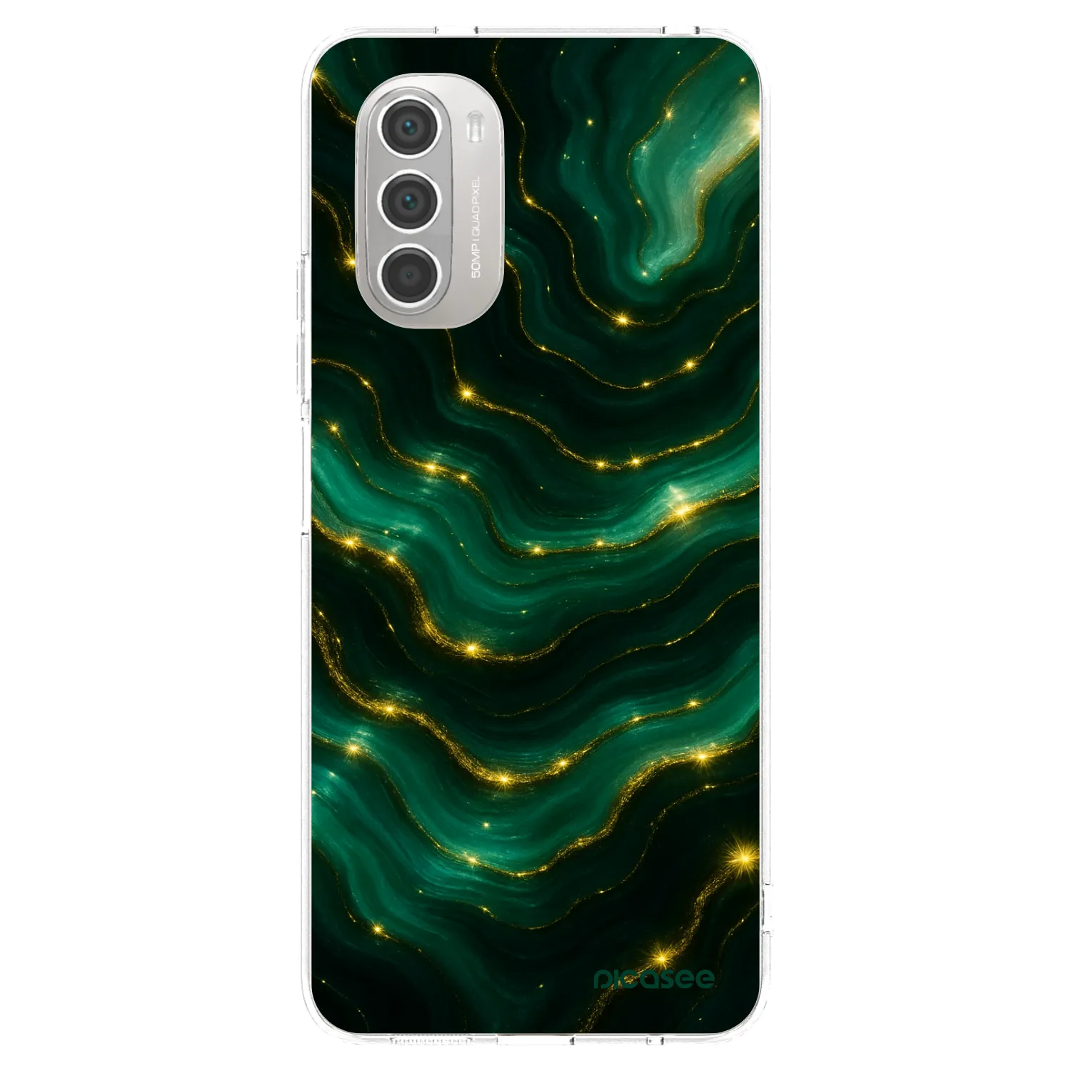 Picasee διαφανής θήκη σιλικόνης Motorola Moto G51 - Emerald